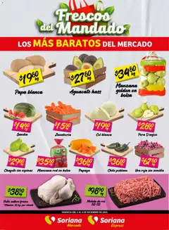 Vista previa de Soriana - Frescos del Mandado Mercado: Coah, Chih y Dur, nuevo folleto de la tienda, válido en México a partir del 02.12.2025