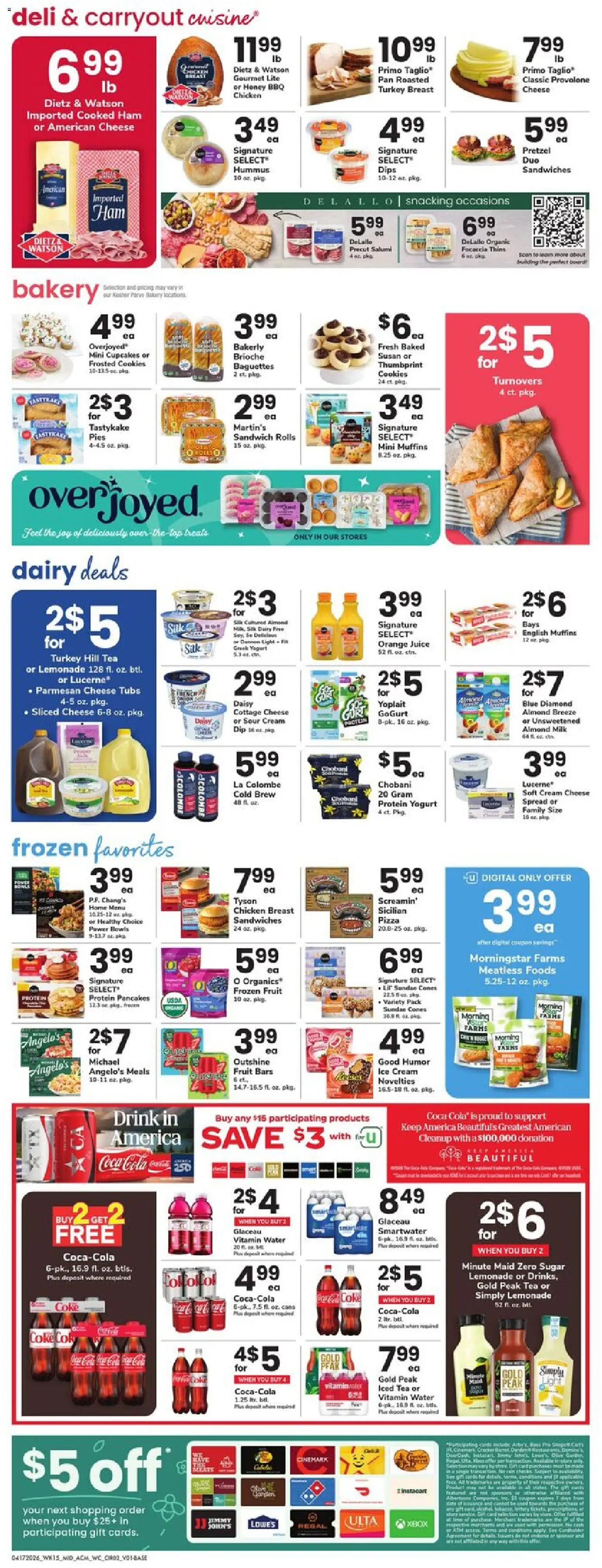 Acme Weekly Ad - NJ - valid from 17.04.2026 | Page: 2 | Products: Pan, Milk, Sour cream, Ice cream