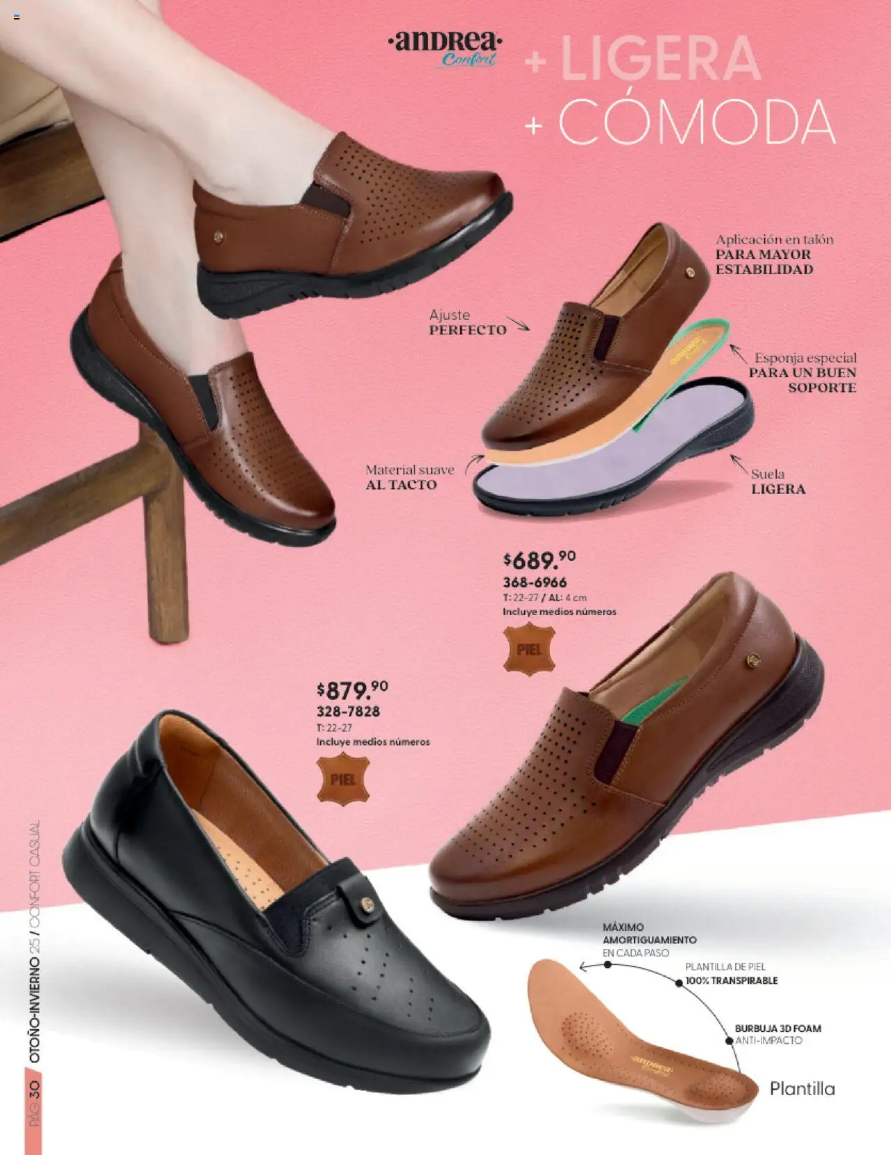 Nuevas ofertas de Andrea válidas en toda la República Mexicana desde el 24.08.2025. ¡Encuentra las mejores ofertas en Andrea - CCatálogo Calzado Confort Otoño! | Página: 30 | Productos: Esponja