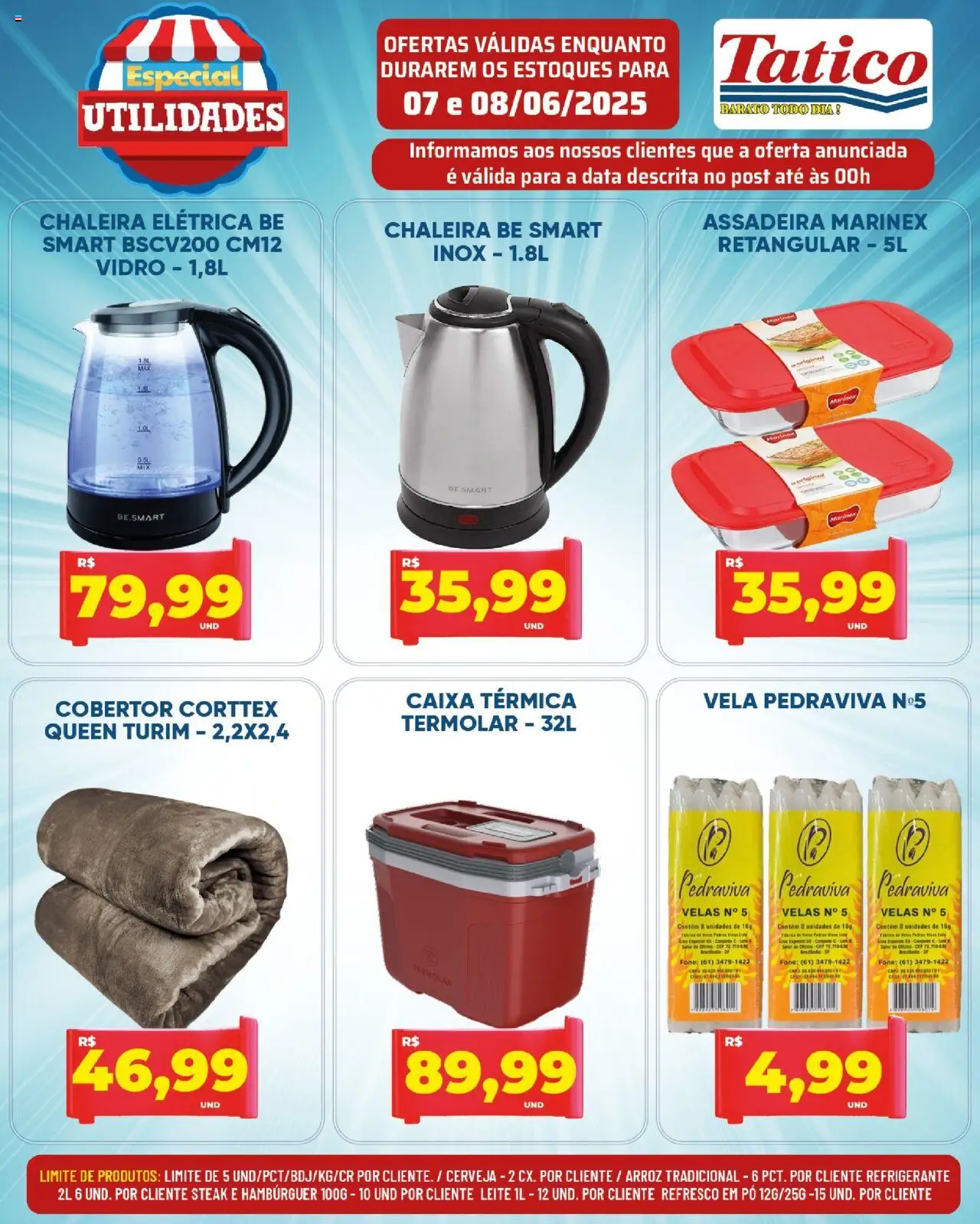Tatico Folheto - válido de 09.06.2025 | Página: 36 | Produtos: Chaleira elétrica, Refresco, Cobertor, Caixa