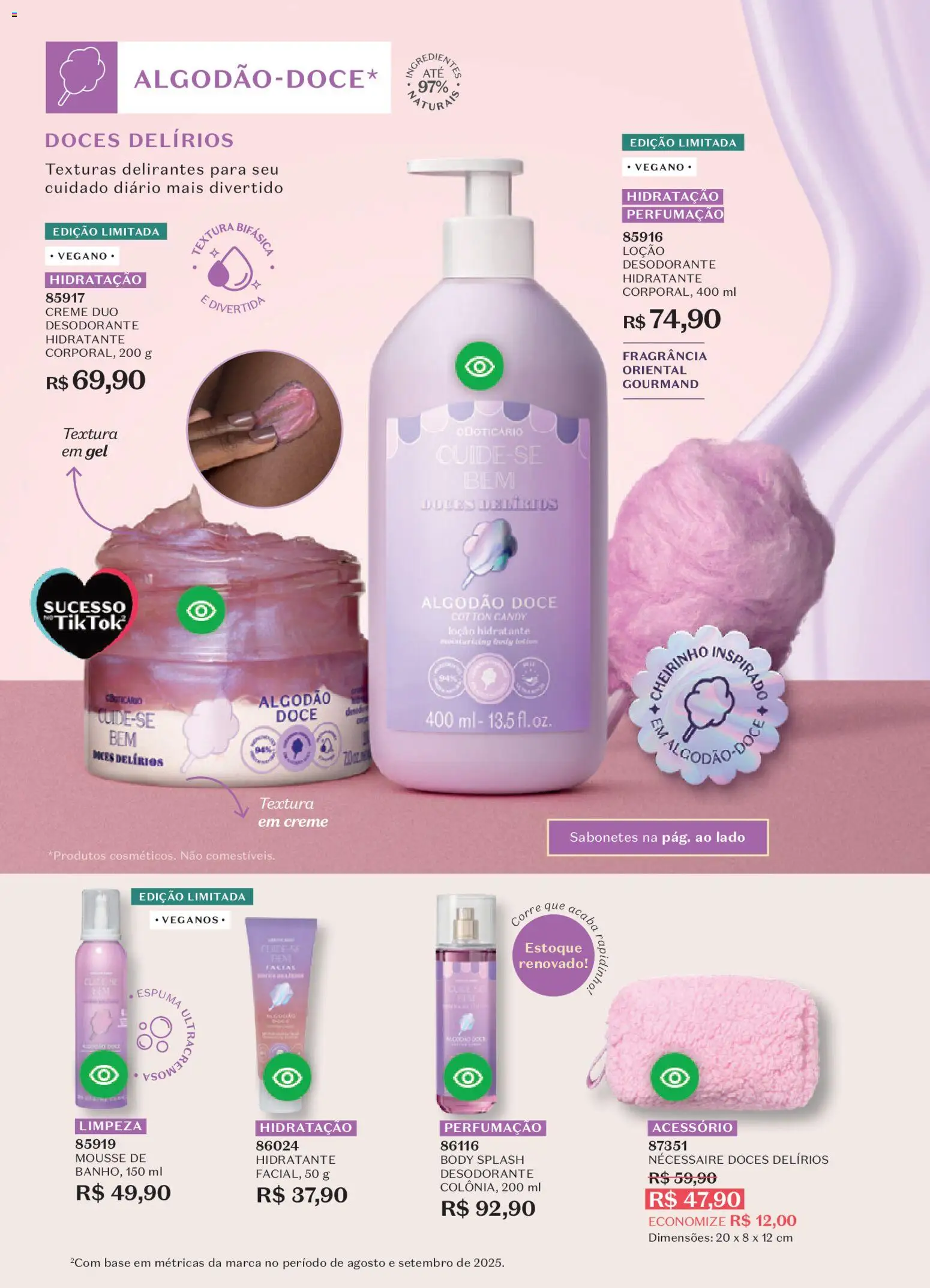 O Boticário Folheto - válido de 26.12.2025 | Página: 18 | Produtos: Mousse, Desodorante, Algodão, Body