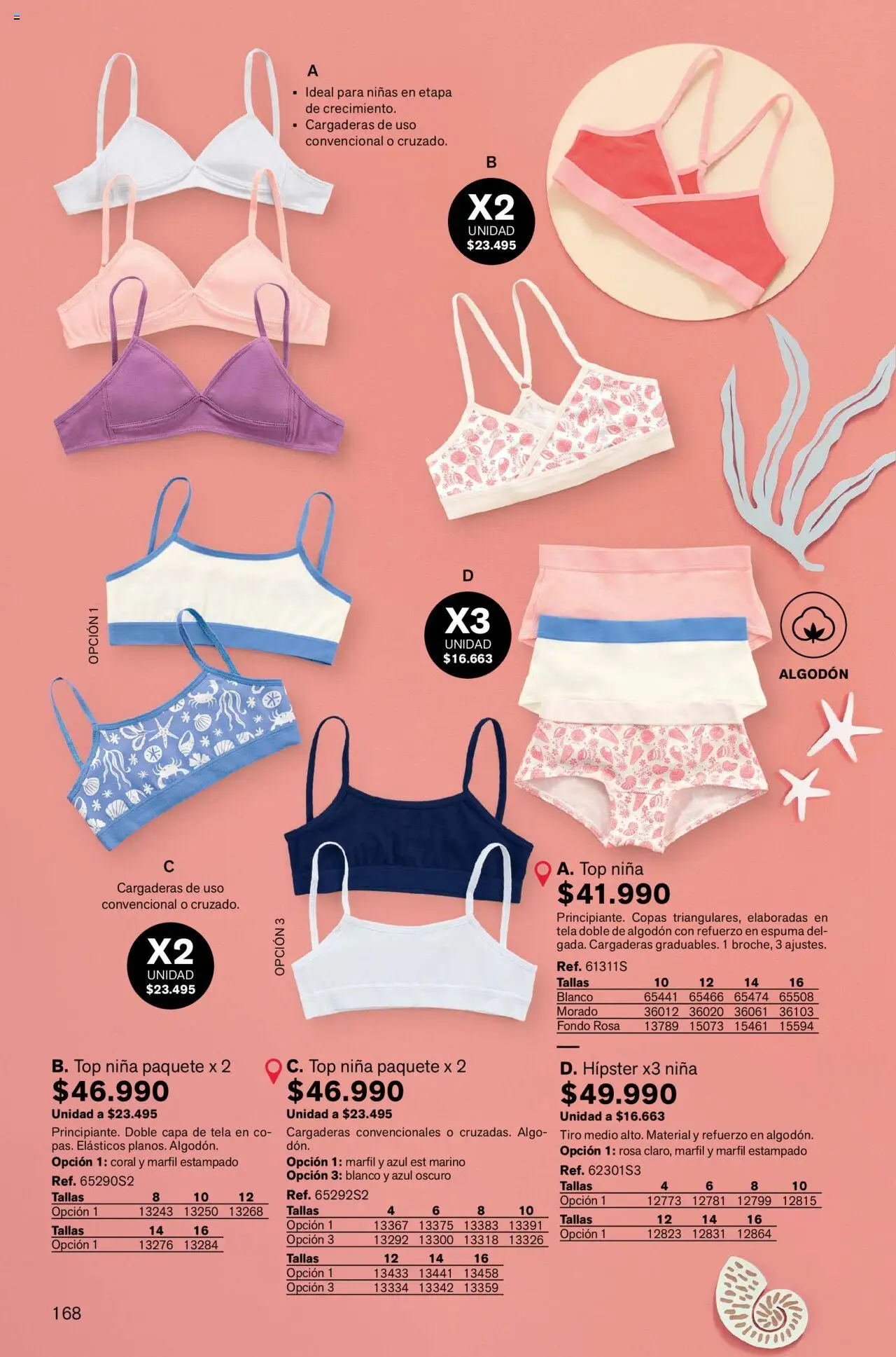 Leonisa revista - valida desde el 04.08.2025 | Página: 168 | Productos: Espuma, Algodón, Top