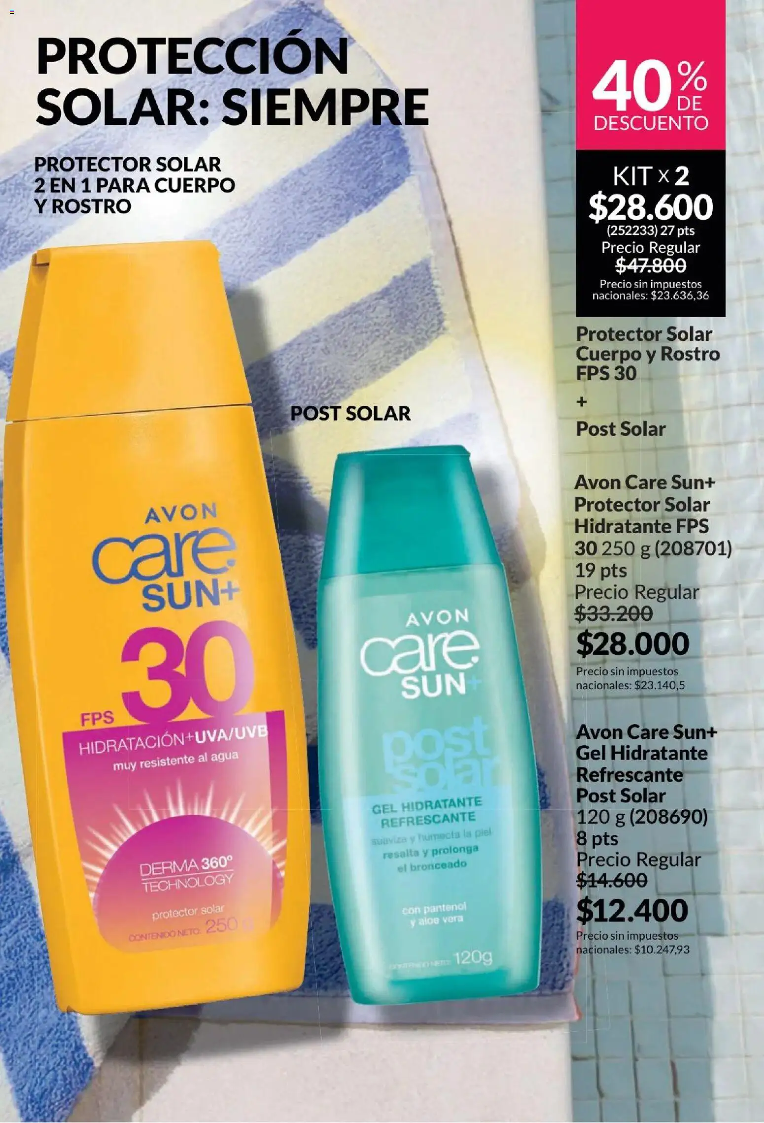 Catálogo AVON Campaña 4/2026 │ válido desde el 01.04.2026 | Página: 151 | Productos: Protector solar, Agua