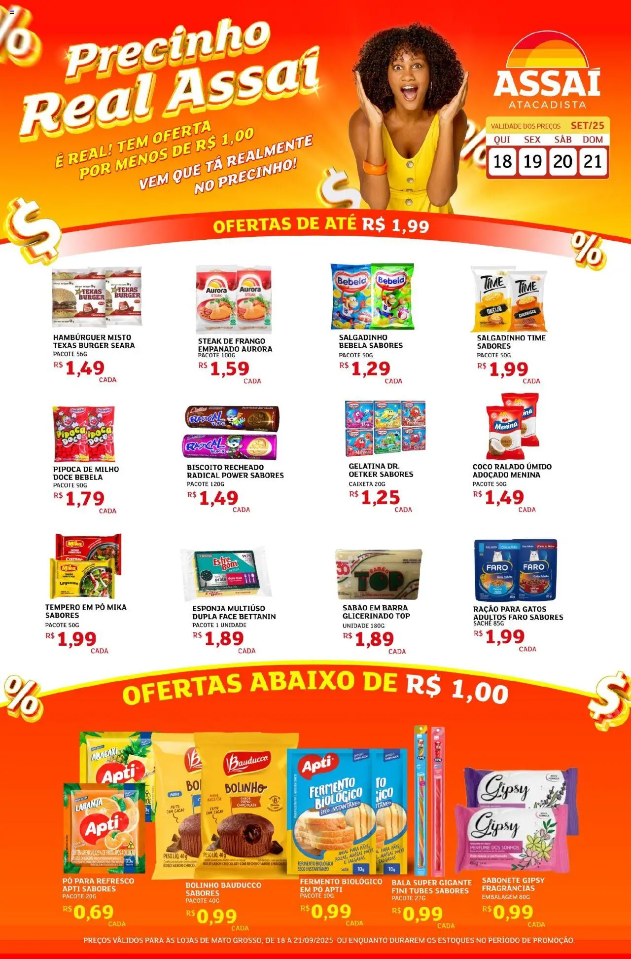 Assaí Atacadista Folheto - válido de 18.09.2025 | Página: 1 | Produtos: Perfume, Biscoito, Doces, Hambúrguer
