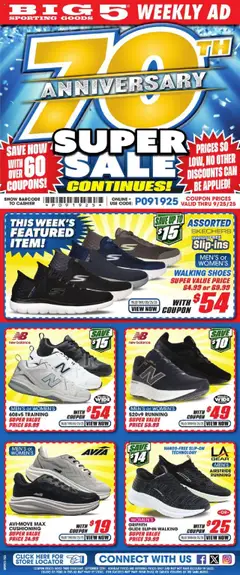 Preview of Big 5 Sporting Goods weekly ads valid from 19.09.2025