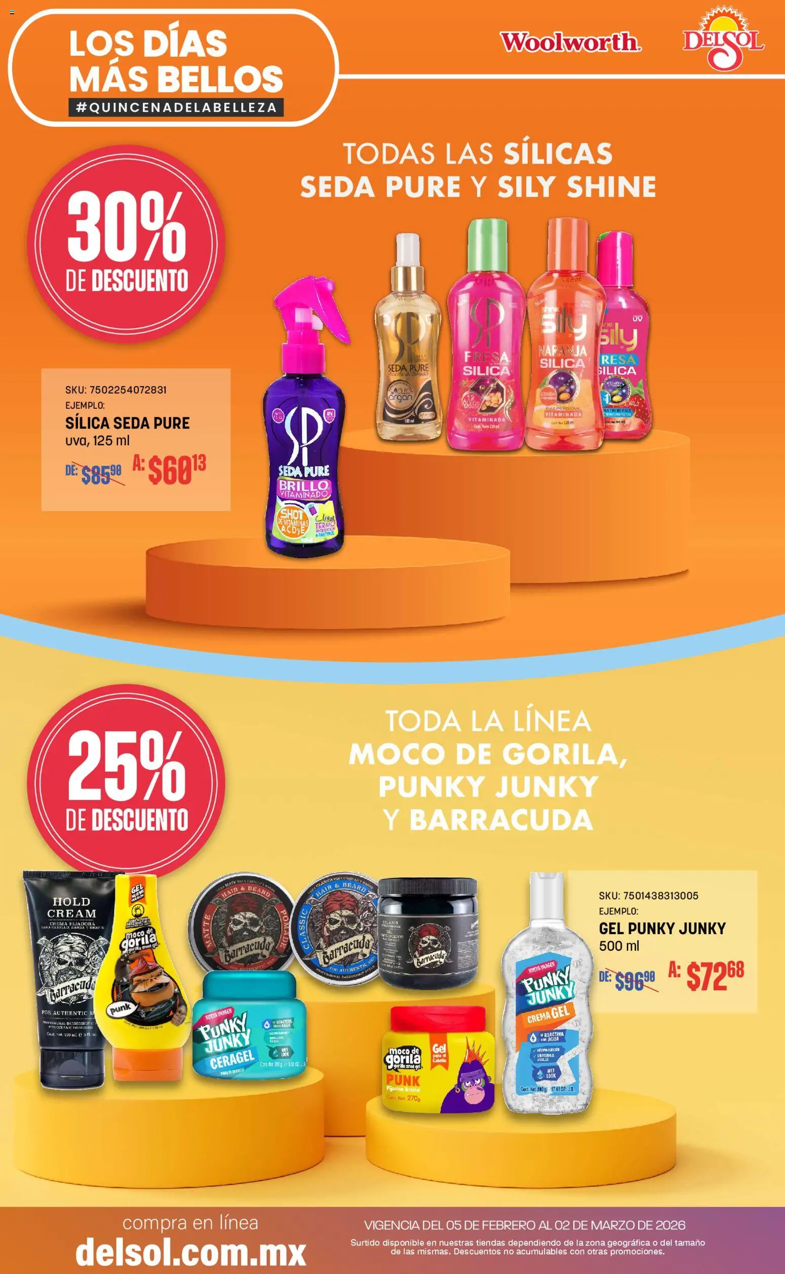 Nuevas ofertas de Del Sol y Woolworth válidas en toda la República Mexicana desde el 05.02.2026. ¡Encuentra las mejores ofertas en Del Sol y Woolworth catálogo! | Página: 8 | Productos: Fresa, Brillo, Mate, Shot