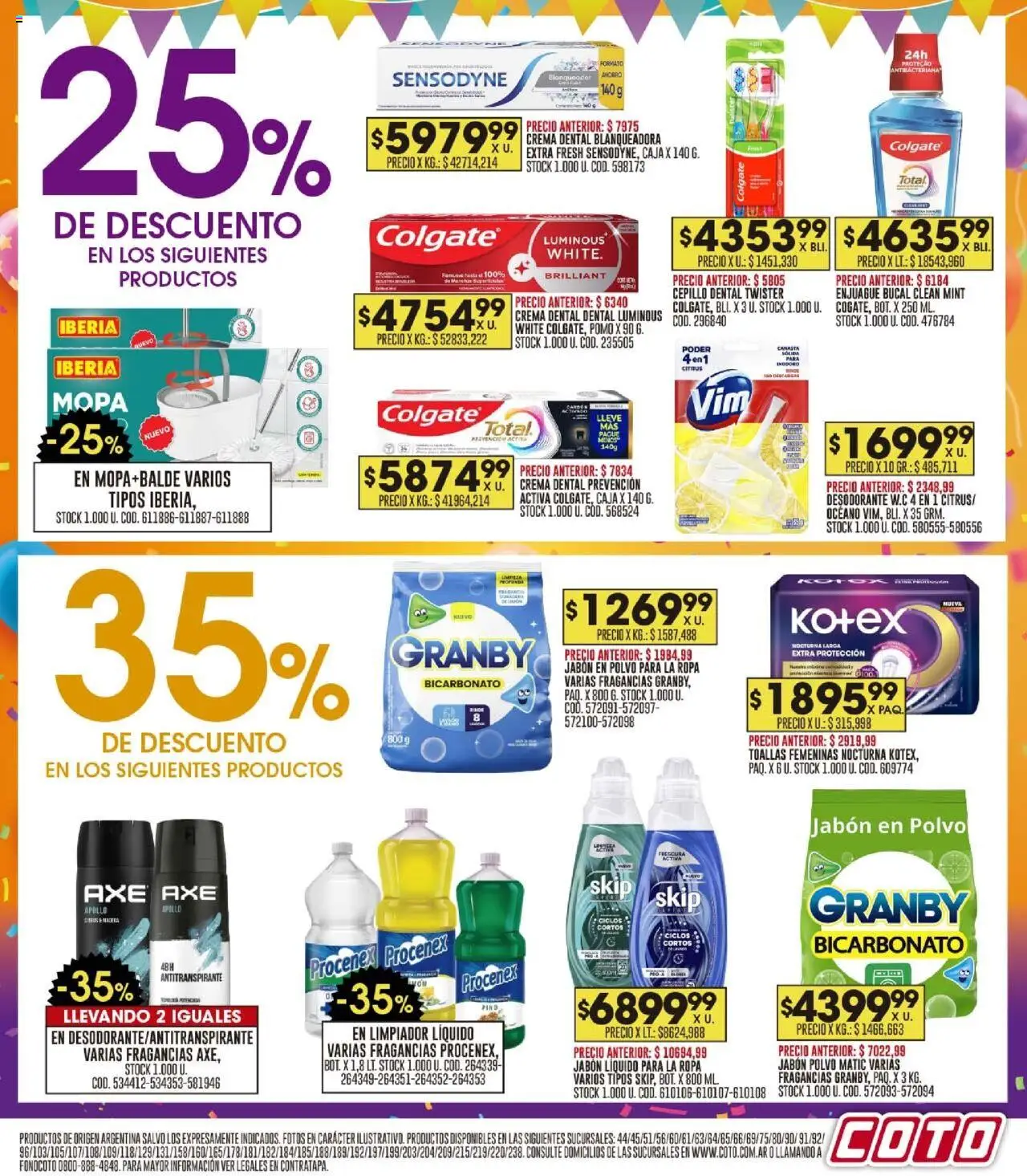 Coto - Ofertas │ válido desde el 13.10.2025 | Página: 10 | Productos: Jabón líquido, Enjuague bucal, Ropa, Canasta