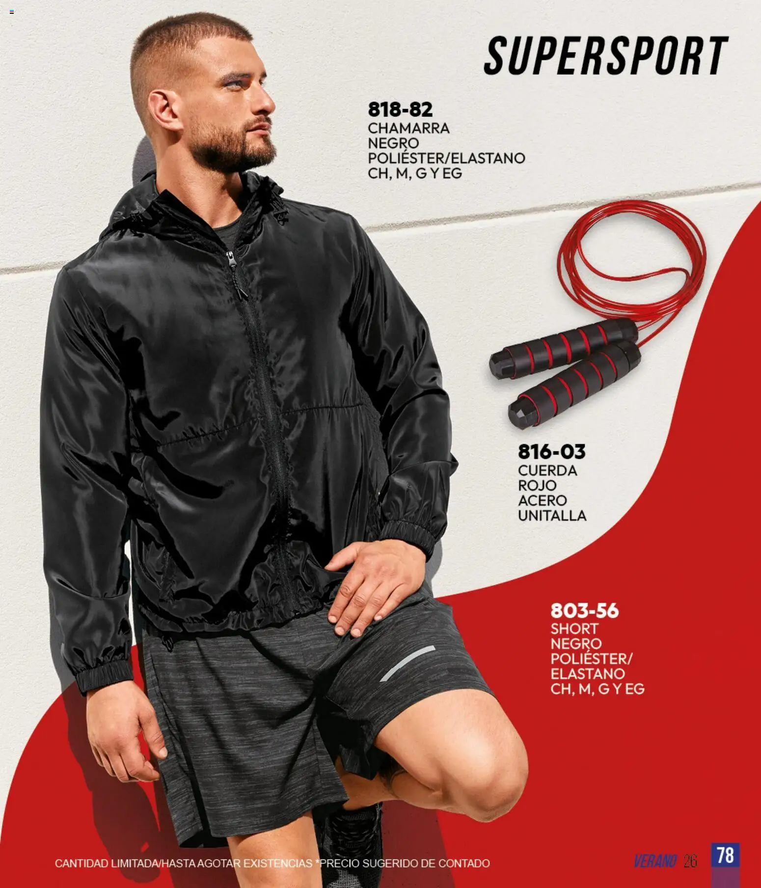 Nuevas ofertas de Cklass válidas en toda la República Mexicana desde el 05.03.2026. ¡Encuentra las mejores ofertas en Cklass catálogo Sportbrands Verano Caballero! | Página: 79 | Productos: Cuerda, Chamarra, Short