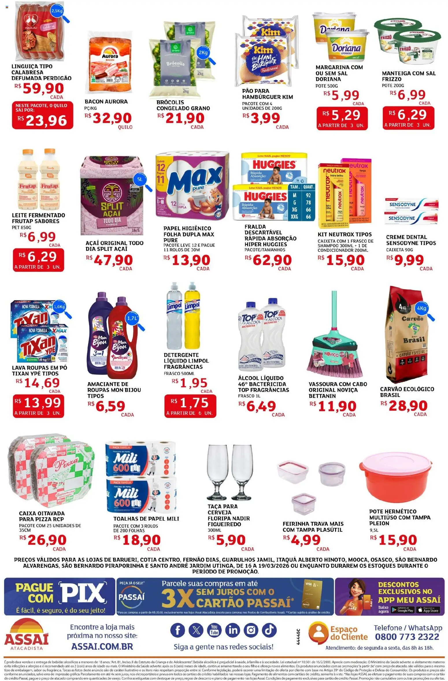 Assaí Atacadista Folheto - válido de 16.03.2026 | Página: 2 | Produtos: Cerveja, Cabo, Margarina, Açaí