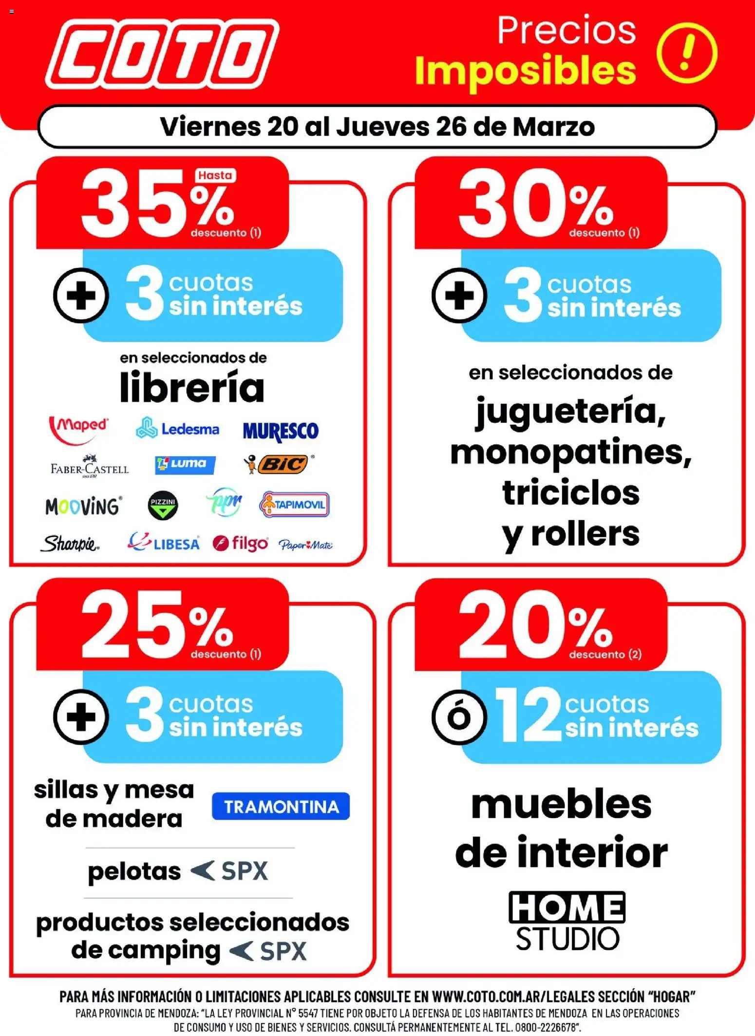 Coto - Hogar │ válido desde el 20.03.2026 | Página: 1 | Productos: Mate, Mesa
