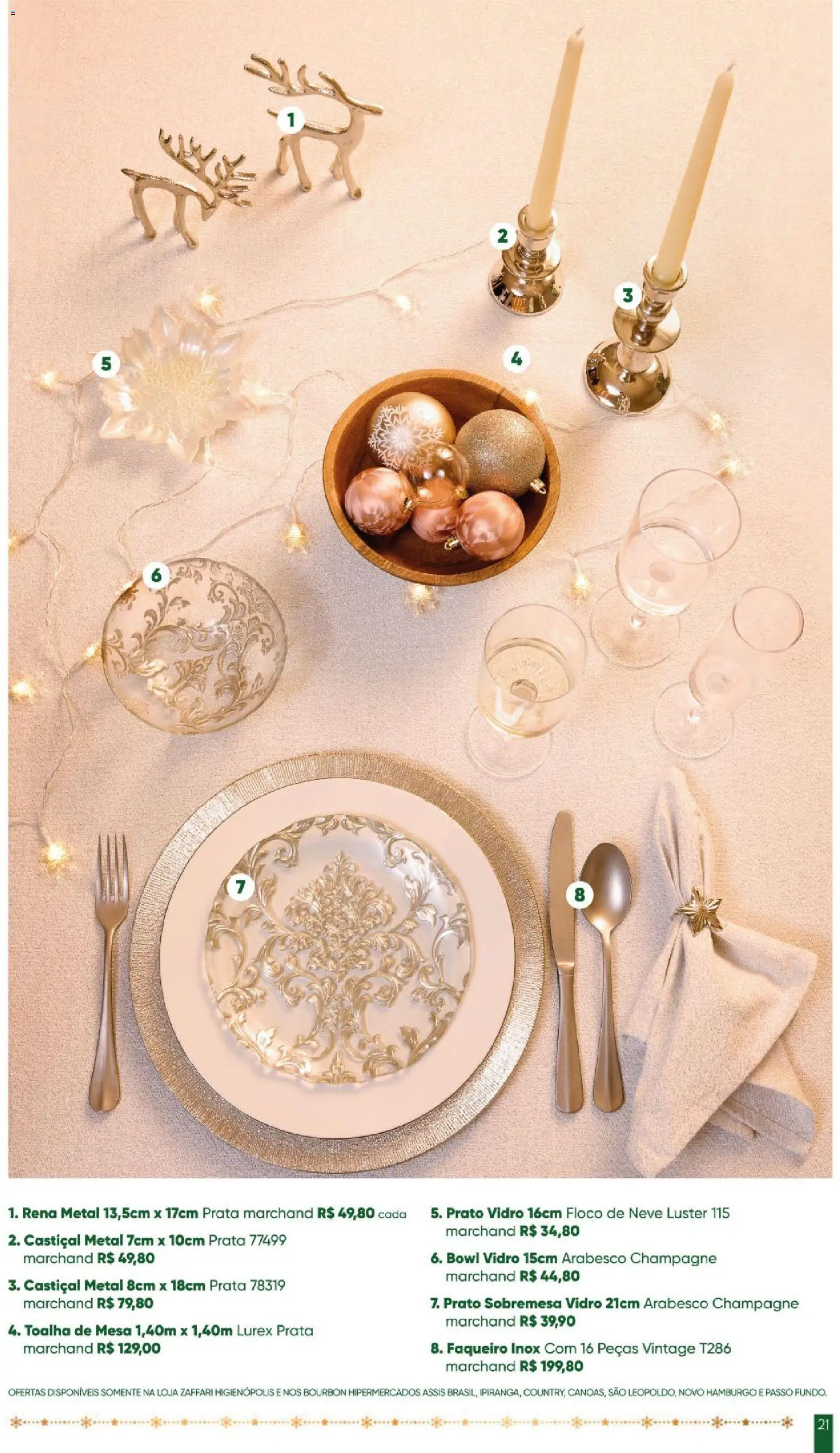 Zaffari Folheto - válido de 28.10.2025 | Página: 21 | Produtos: Champagne, Mesa, Toalha de mesa, Bourbon