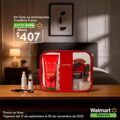 Vista previa de Walmart Express folleto Kit Antimanchas TonyMoly, nuevo folleto de la tienda, válido en México a partir del 17.09.2025
