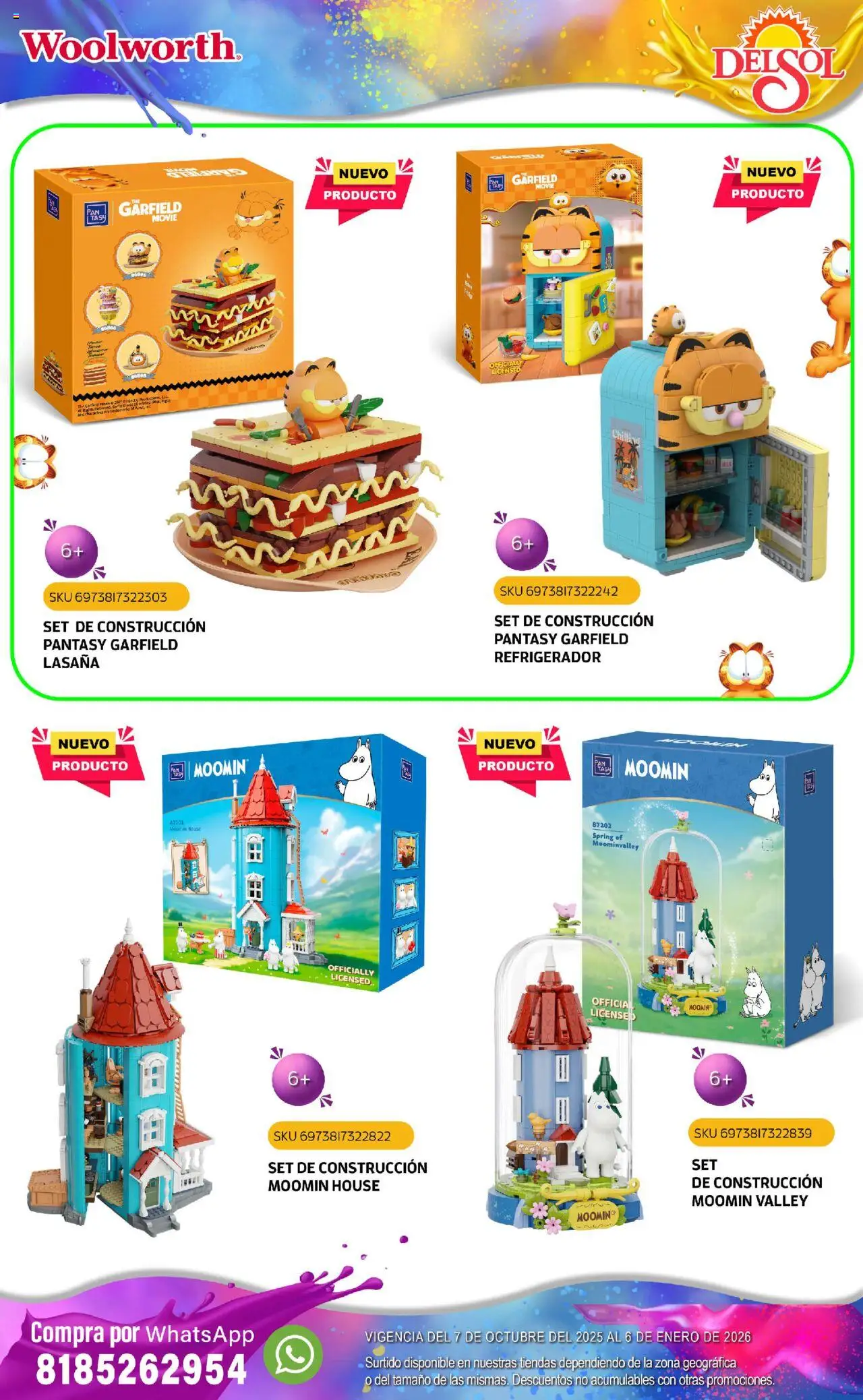 Nuevas ofertas de Del Sol y Woolworth válidas en toda la República Mexicana desde el 07.10.2025. ¡Encuentra las mejores ofertas en Del Sol y Woolworth - Catálogo Castillo Del Juguete! | Página: 133 | Productos: Refrigerador