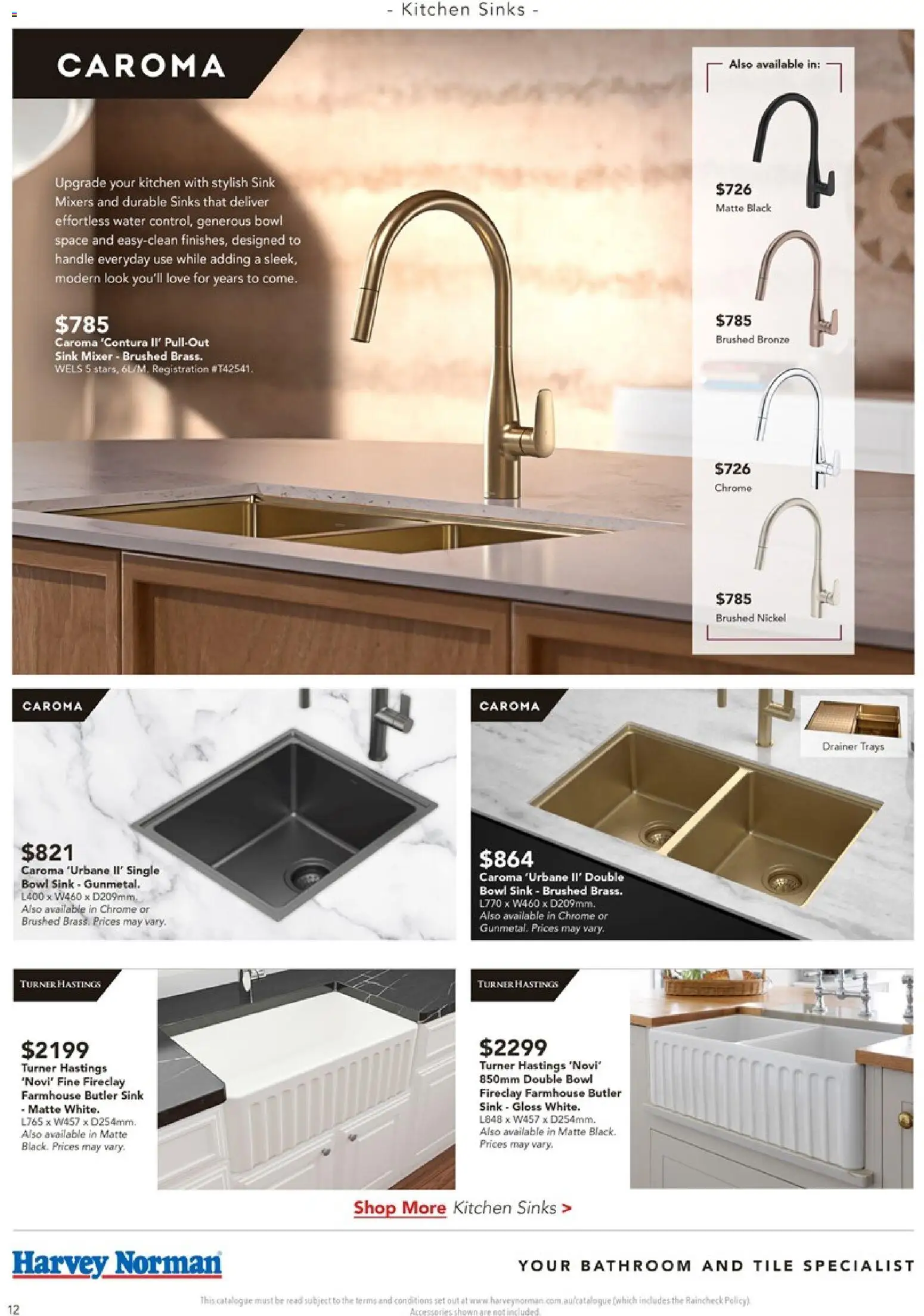Harvey Norman catalogue - valid from 08.04.2026 | Page: 12 | Products: Sink, Water, Mixer, Bathroom