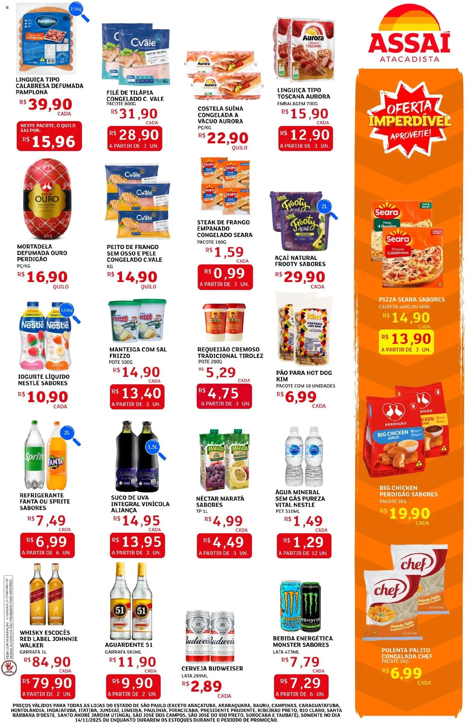 Assaí Atacadista Folheto - válido de 20.12.2025 | Página: 3 | Produtos: Fanta, Pão, Sal, Frango