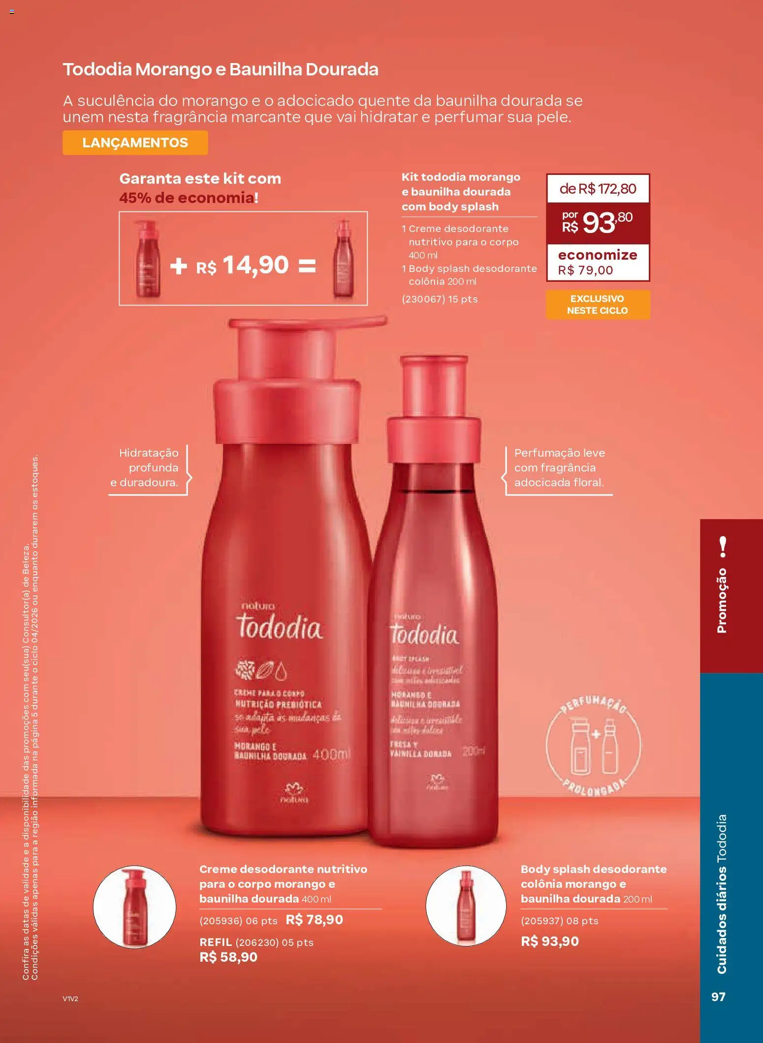 Natura Folheto - válido de 19.02.2026 | Página: 97 | Produtos: Fragrância, Desodorante, Creme, Body