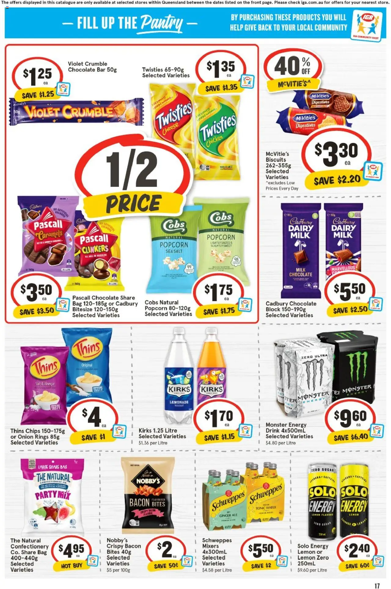 IGA catalogue - valid from 06.08.2025 | Page: 13 | Products: Bacon, Bread, Chocolate, Olives