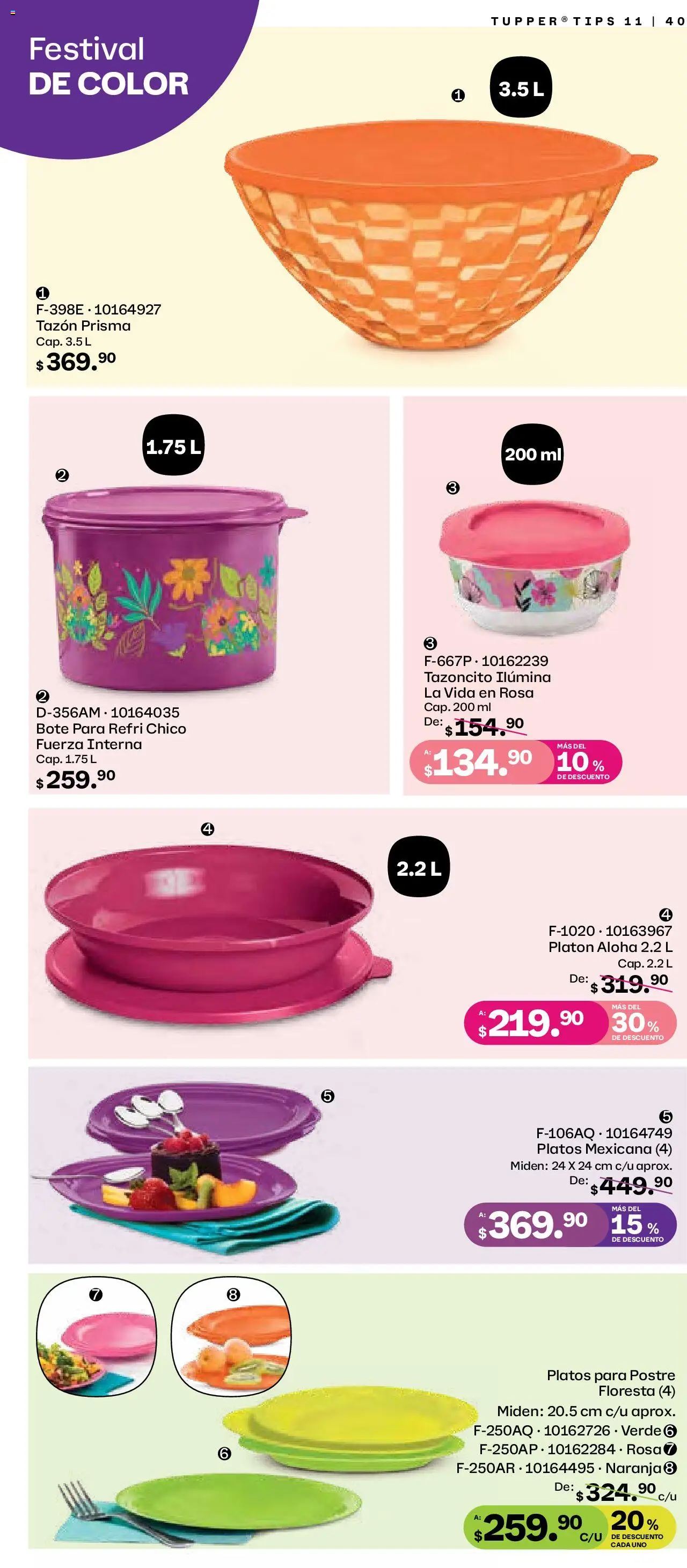 Nuevas ofertas de Tupperware válidas en toda la República Mexicana desde el 06.10.2025. ¡Encuentra las mejores ofertas en Tupperware - Catálogo! | Página: 40 | Productos: Tupper