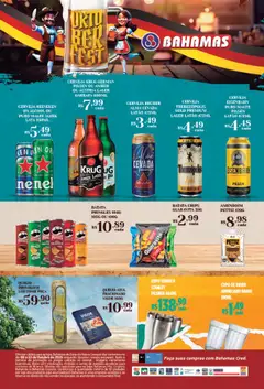 Bahamas Supermercados - Ofertas Especial Oktoberfest - Pré-Visualização do folheto da loja Bahamas Supermercados, válido de 08.10.2025 | Página: 2 | Produtos: Amendoim, Eisenbahn, Provolone, Batata