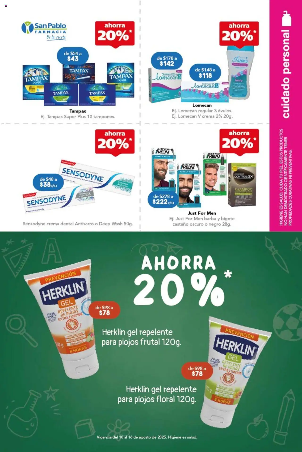 Nuevas ofertas de Farmacia San Pablo válidas en toda la República Mexicana desde el 10.08.2025. ¡Encuentra las mejores ofertas en Farmacia San Pablo catálogo! | Página: 11 | Productos: Crema, Repelente, Barra