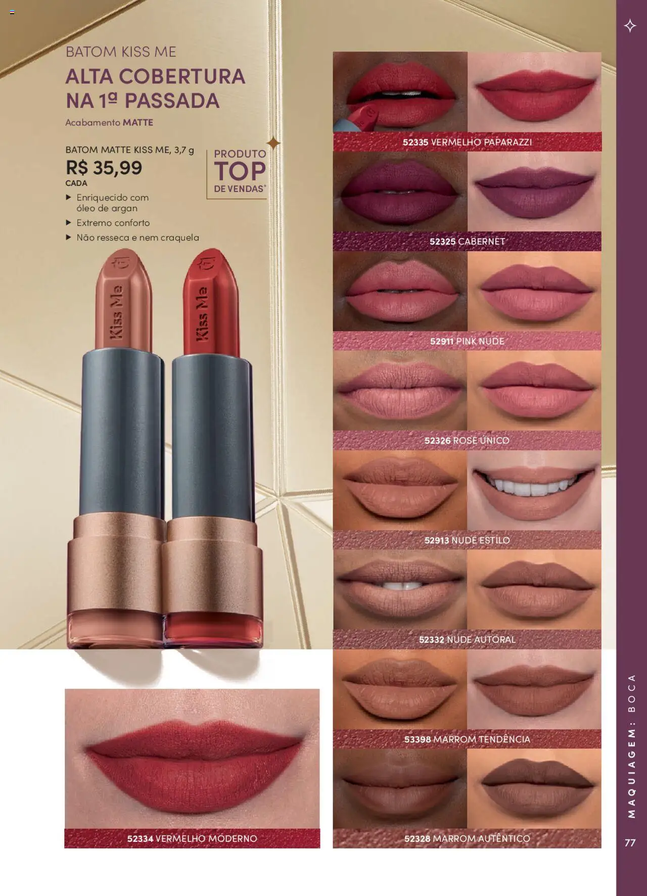Eudora Folheto - válido de 07.10.2025 | Página: 77 | Produtos: Maquiagem, Batom, Óleo