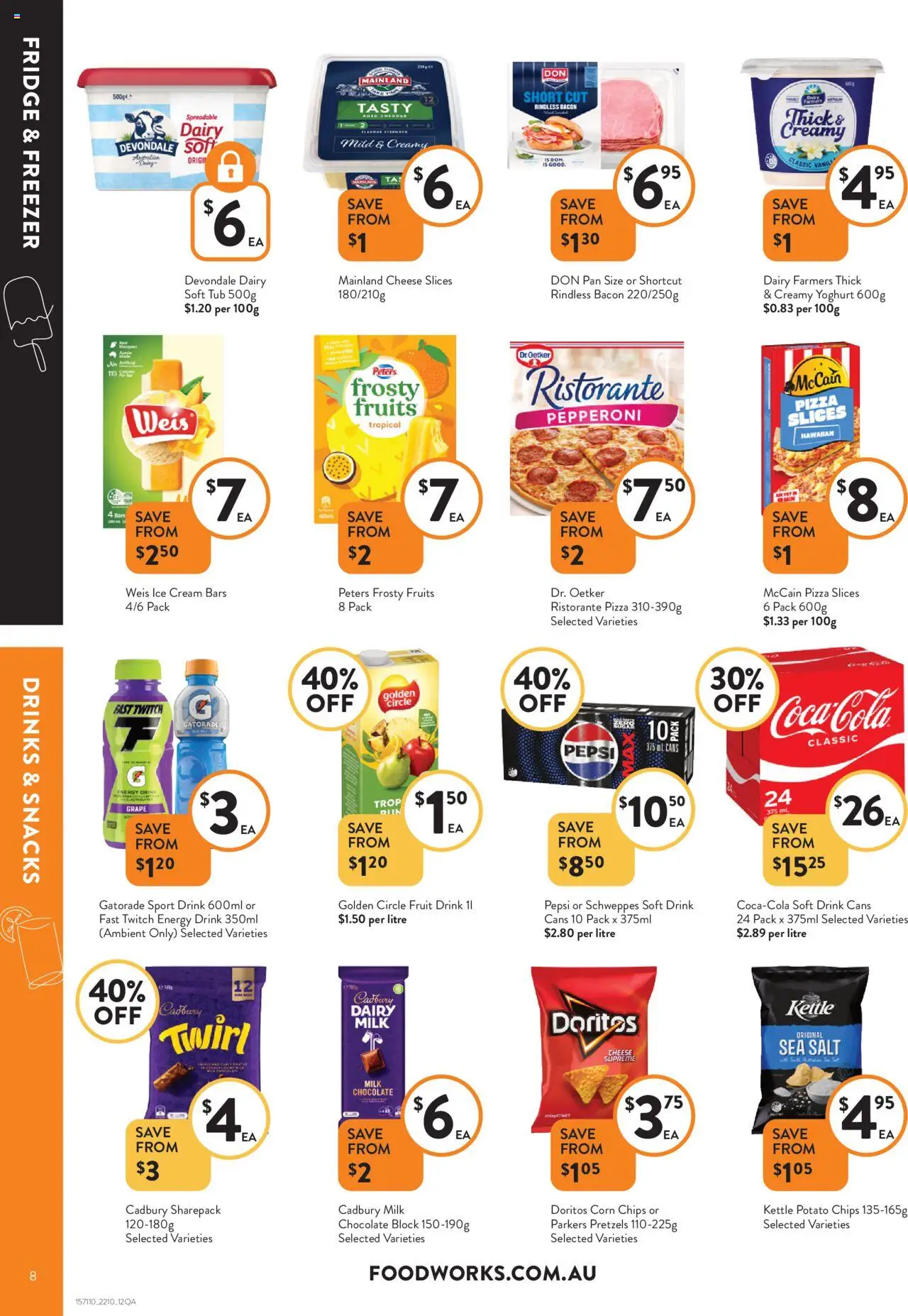Foodworks catalogue - valid from 22.10.2025 | Page: 8 | Products: Milk, Cheese, Cream, Salt