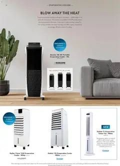 Preview of Harvey Norman - Cooling Solutions - valid from 30.10.2025 | Page: 14 | Products: Water, Portable, Timer, Fan