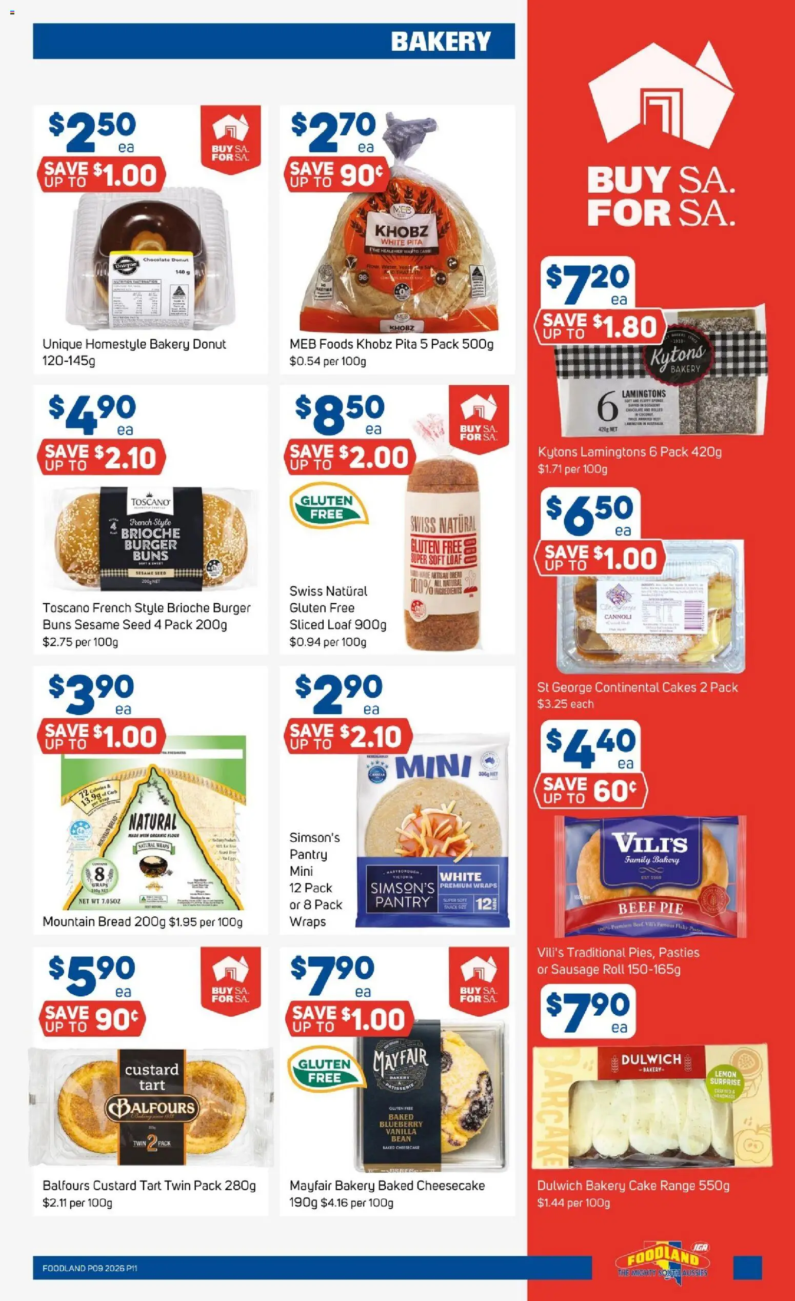 Foodland catalogue - valid from 25.02.2026 | Page: 11 | Products: Sponge, Lemon, Sausage, Lamingtons