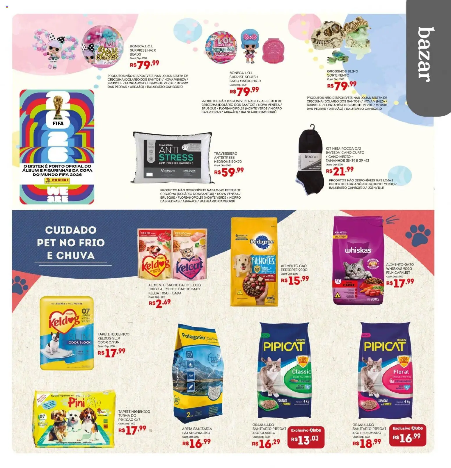 Bistek Supermercados Folheto - válido de 22.04.2026 | Página: 11 | Produtos: Travesseiro, Boneca, Tapete higiênico, Granulado