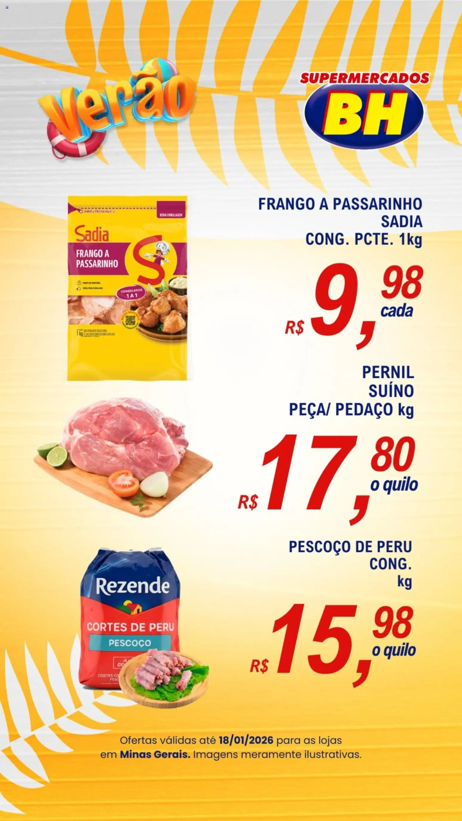 Supermercados BH Folheto - válido de 12.01.2026 | Página: 2 | Produtos: Pernil, Frango