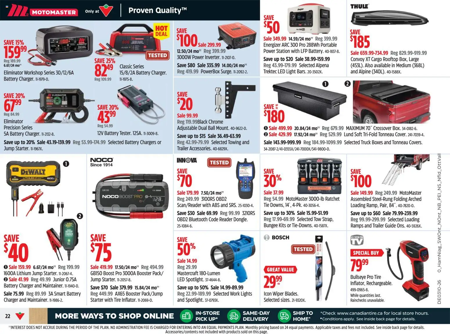Canadian Tire flyer valid from 05.03.2026 | Page: 22 | Products: Battery