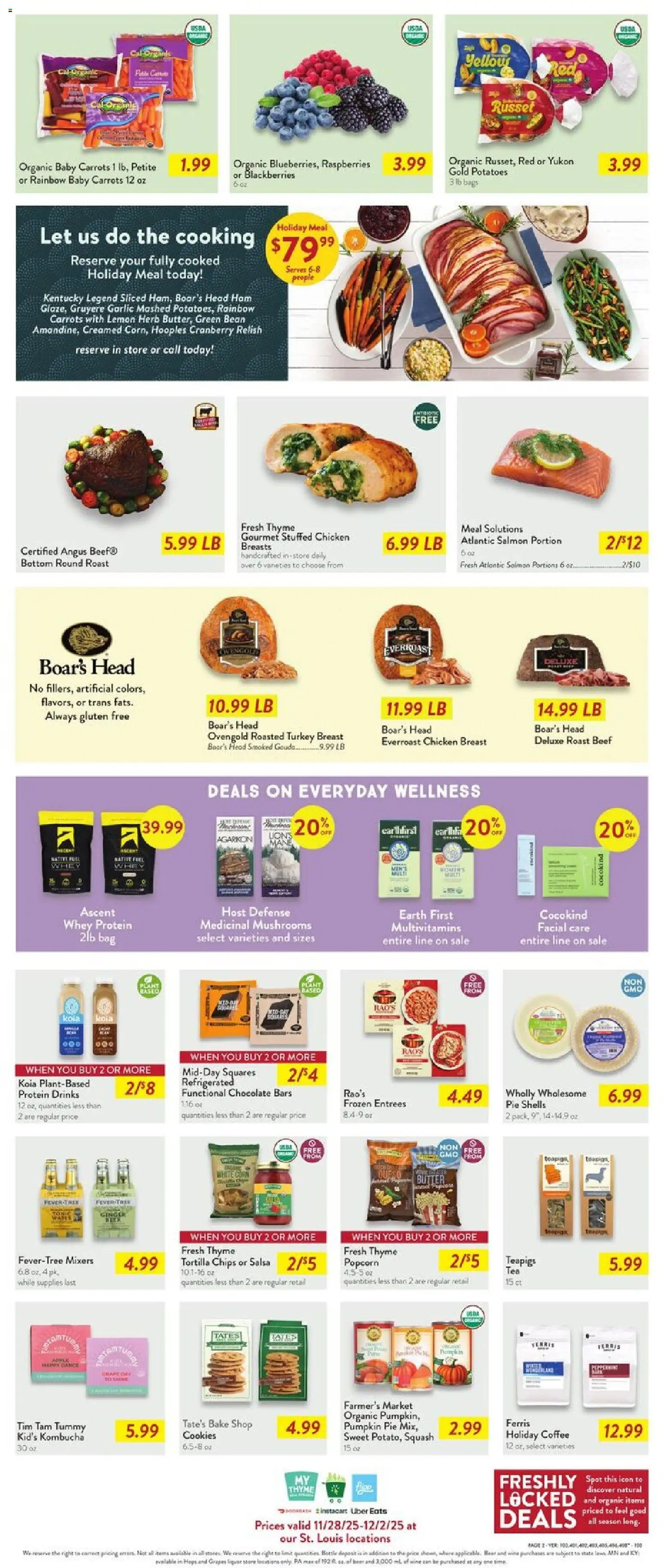 Fresh Thyme Weekly Ad - MO - valid from 26.11.2025 | Page: 4 | Products: Squash, Chips, Cookies, Garlic