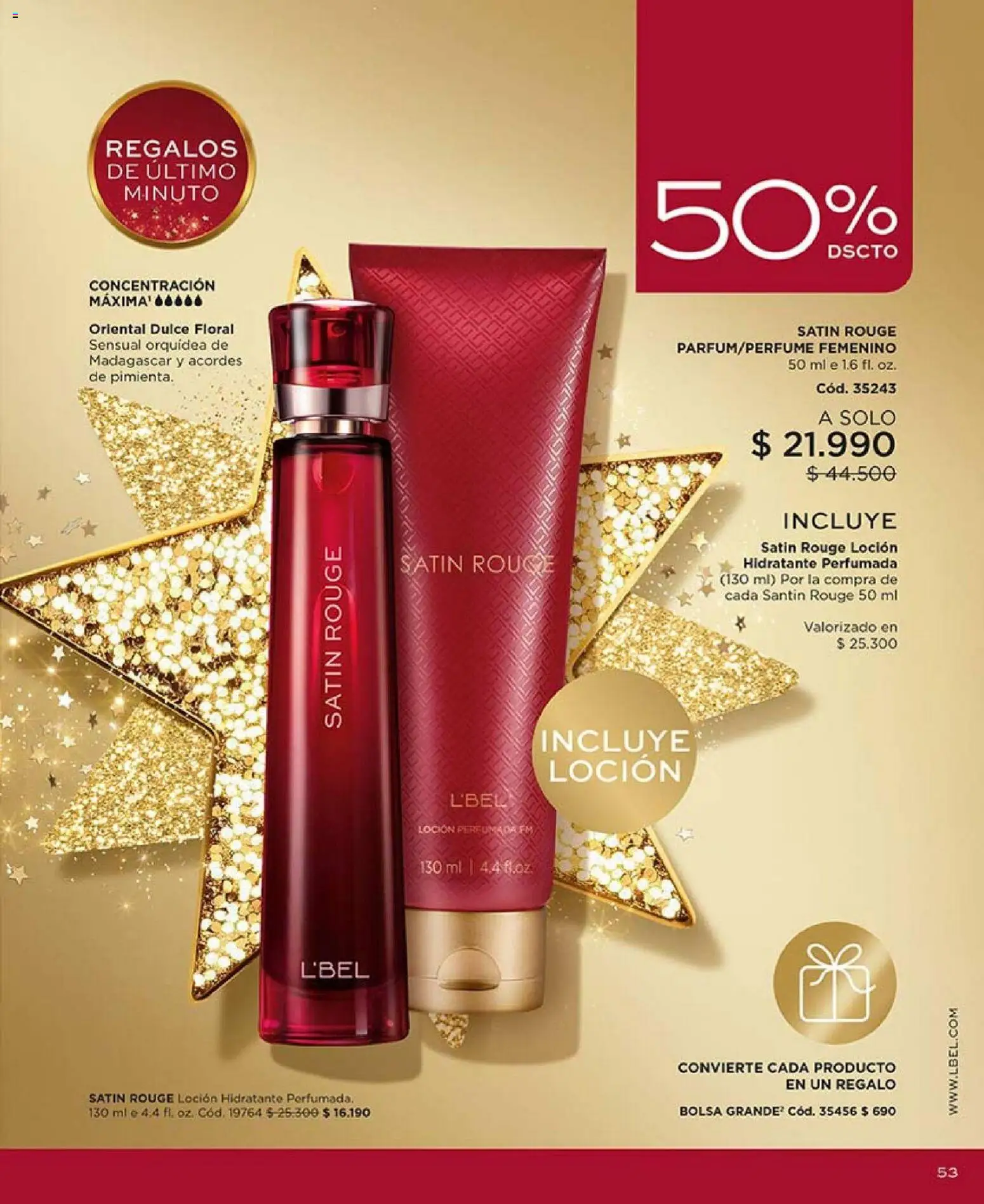 Catálogo L'Bel Campaña 1 │ válido desde el 01.01.2026 | Página: 53 | Productos: Pimienta, Loción, Bolsa