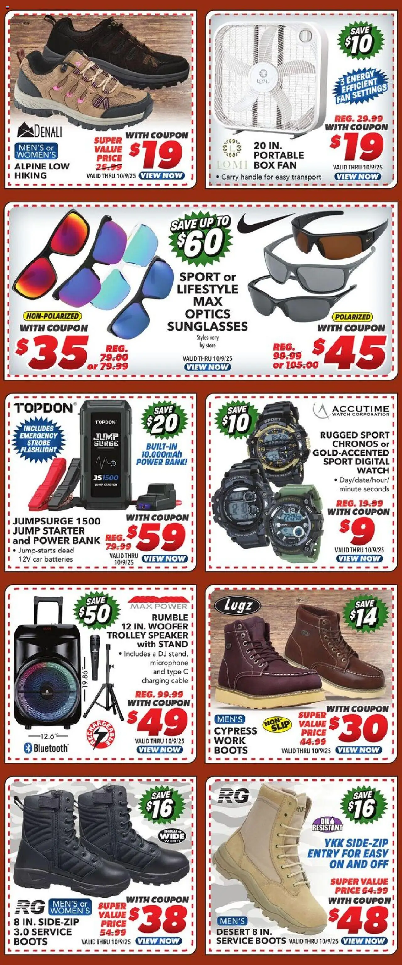 Big 5 Sporting Goods Weekly Ad - valid from 03.10.2025 | Page: 6 | Products: Starter, Boots, Watch, Cable