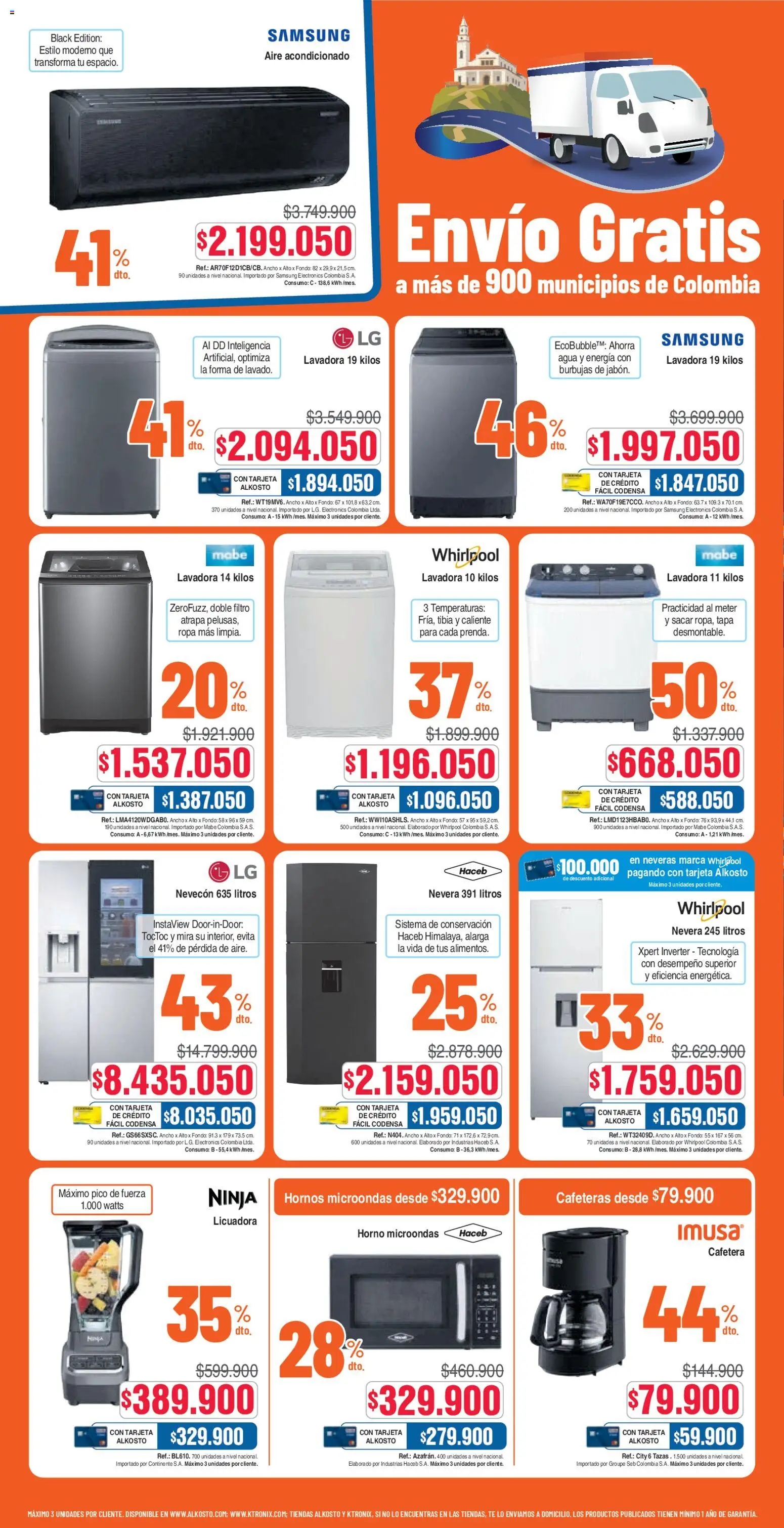 Alkosto revista - valida desde el 14.02.2026 | Página: 6 | Productos: Té, Aire acondicionado, Licuadora, Ropa