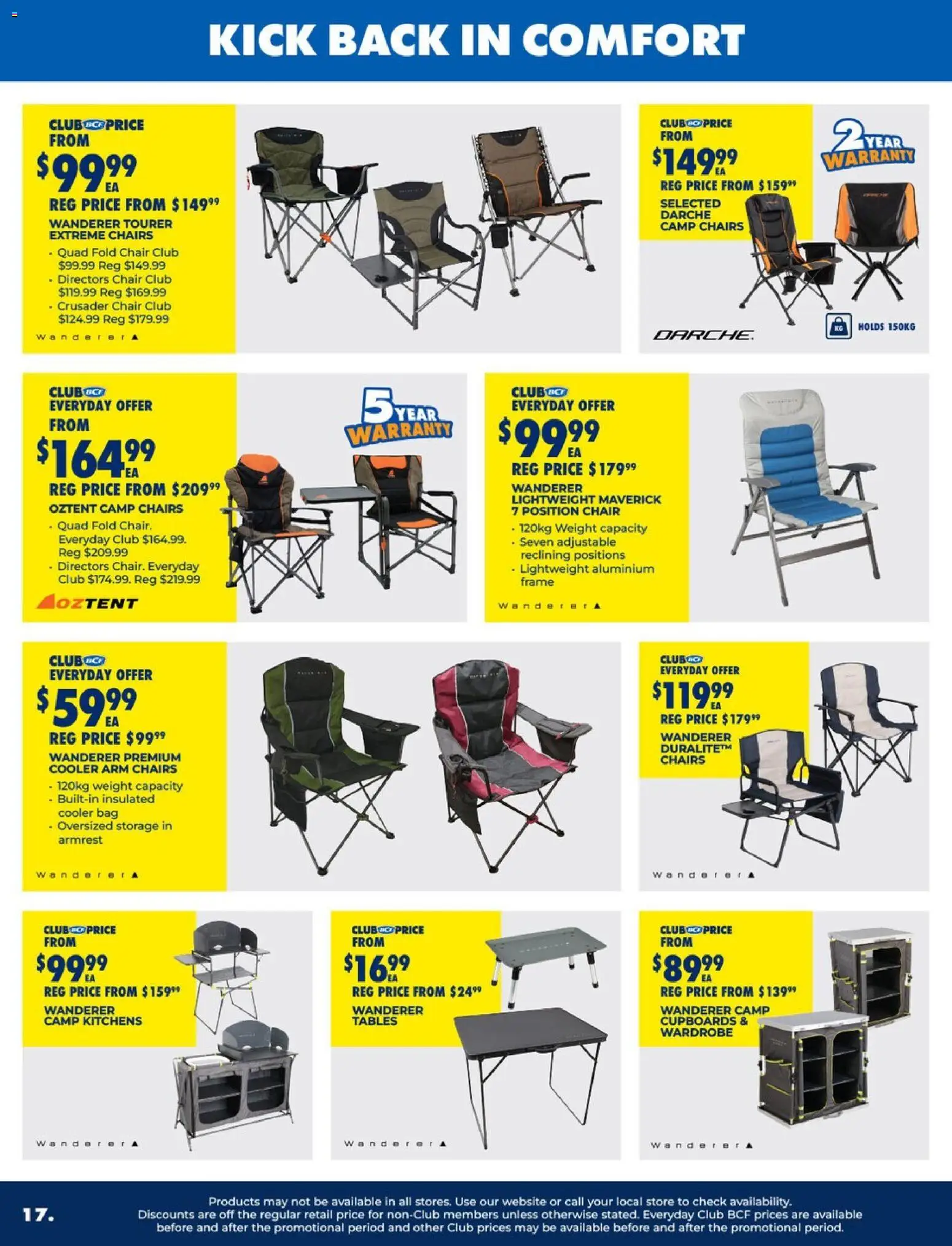 BCF catalogue - valid from 28.04.2026 | Page: 17 | Products: Chair, Bag, Weight, Wardrobe