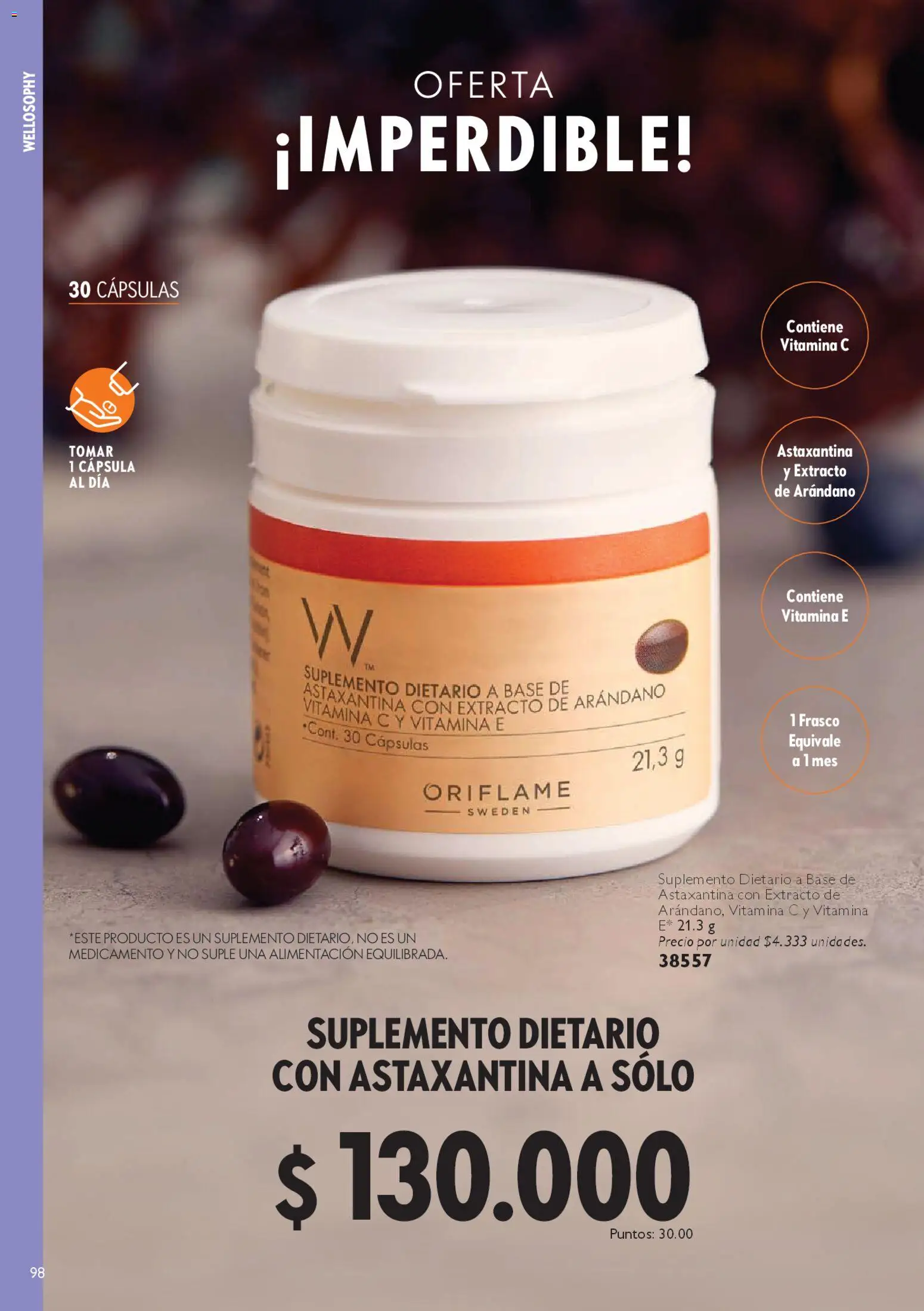 Oriflame revista - valida desde el 18.04.2026 | Página: 98 | Productos: Frasco, Suplemento dietario