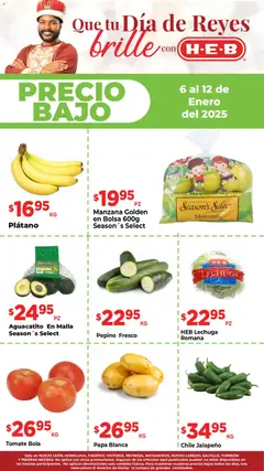 Vista previa de H-E-B folleto Precio Bajo, nuevo folleto de la tienda, válido en México a partir del 06.01.2026