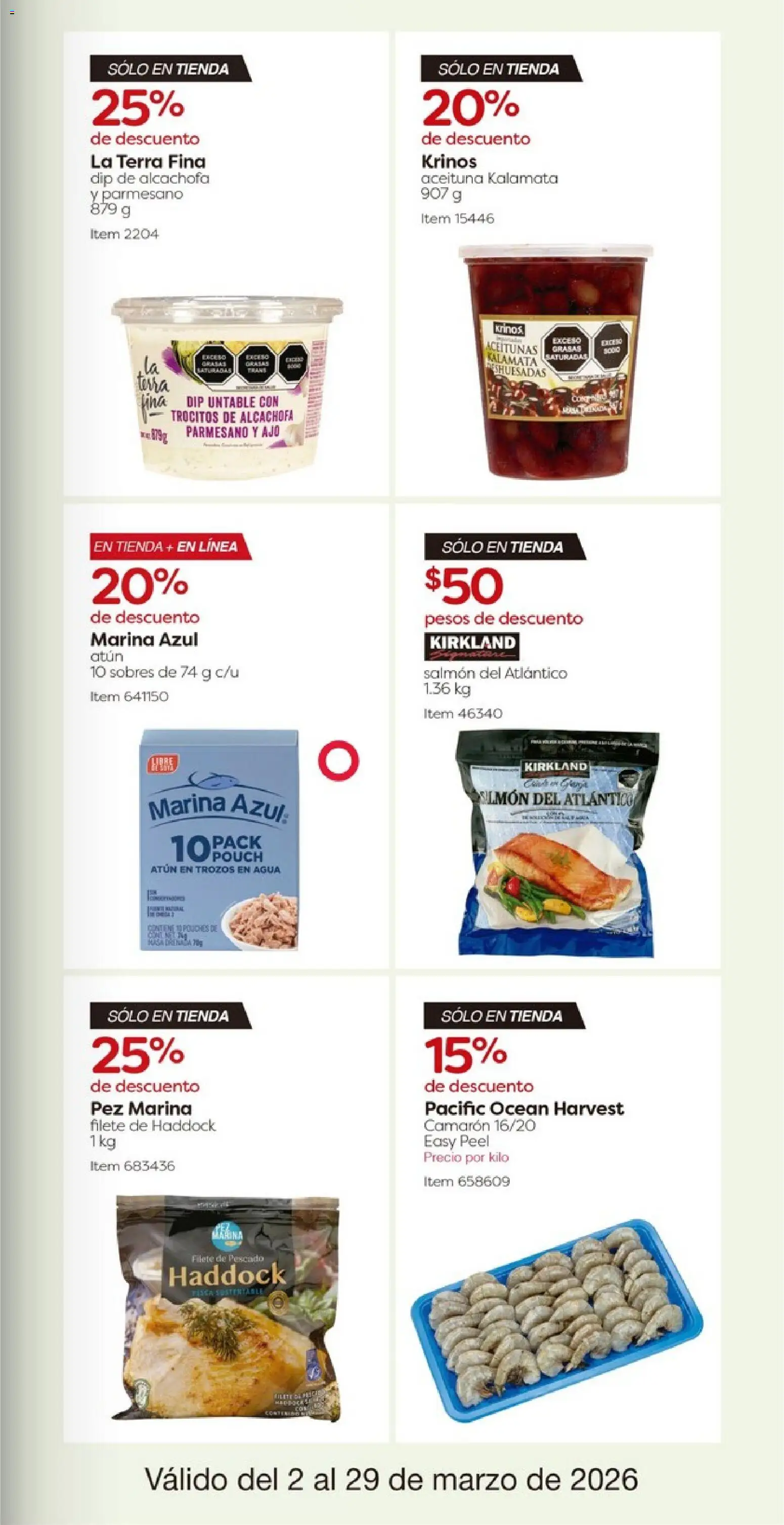 Nuevas ofertas de Costco válidas en toda la República Mexicana desde el 02.03.2026. ¡Encuentra las mejores ofertas en Costco catálogo! | Página: 29 | Productos: Aceitunas, Atún, Pez, Agua