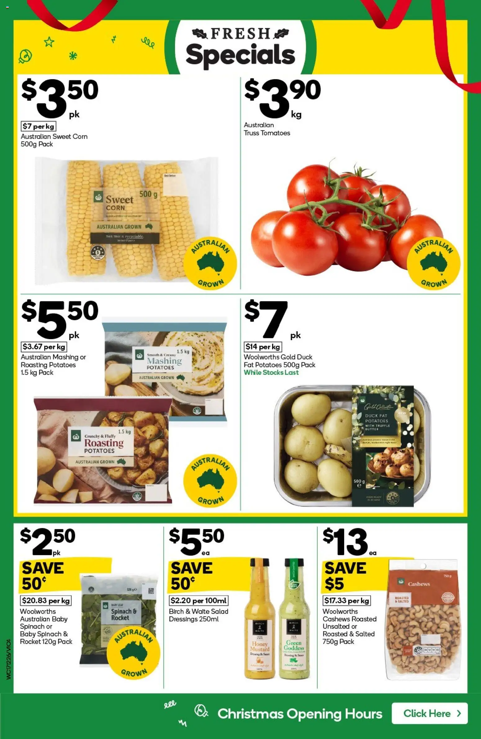 Woolworths catalogue - valid from 17.12.2025 | Page: 4 | Products: Duck, Salad, Potatoes, Spinach
