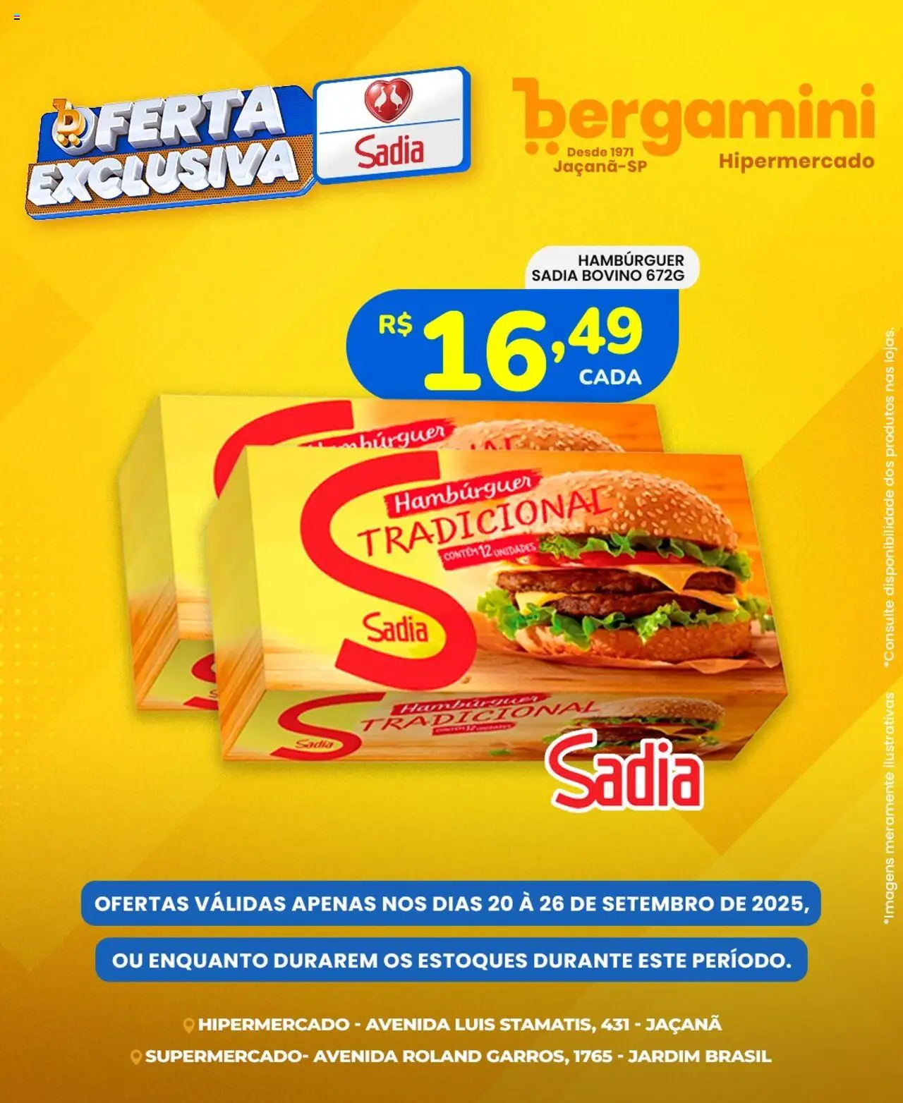 Supermercado Bergamini Folheto - válido de 20.09.2025 | Página: 2 | Produtos: Hambúrguer