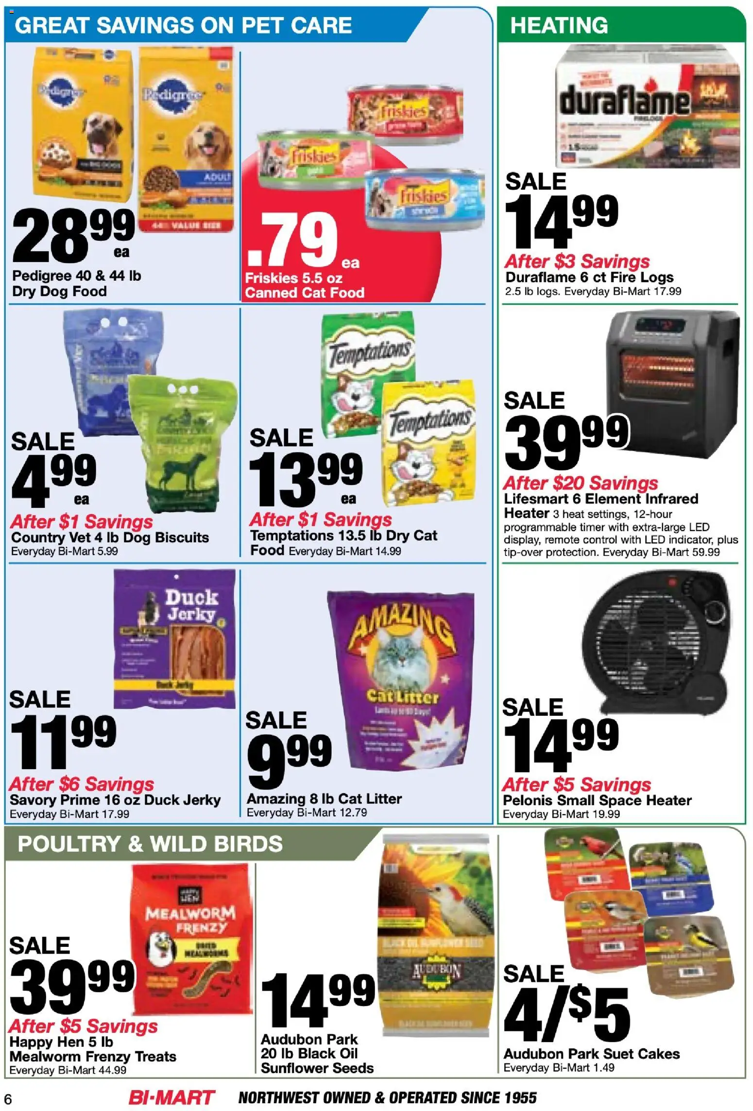Bi-Mart Weekly Ad - valid from 28.10.2025 | Page: 6 | Products: Dog Food, Cat Food, Oil, Poultry
