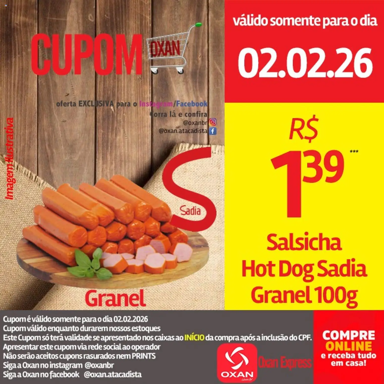 Oxan Atacadista Folheto - válido de 02.02.2026 | Página: 9 | Produtos: Salsicha