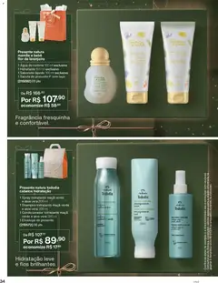Natura - Ciclo 19/2025 - Pré-Visualização do folheto da loja Natura, válido de 26.11.2025 | Página: 34 | Produtos: Shampoo, Fragrância, Condicionador, Sabonete líquido