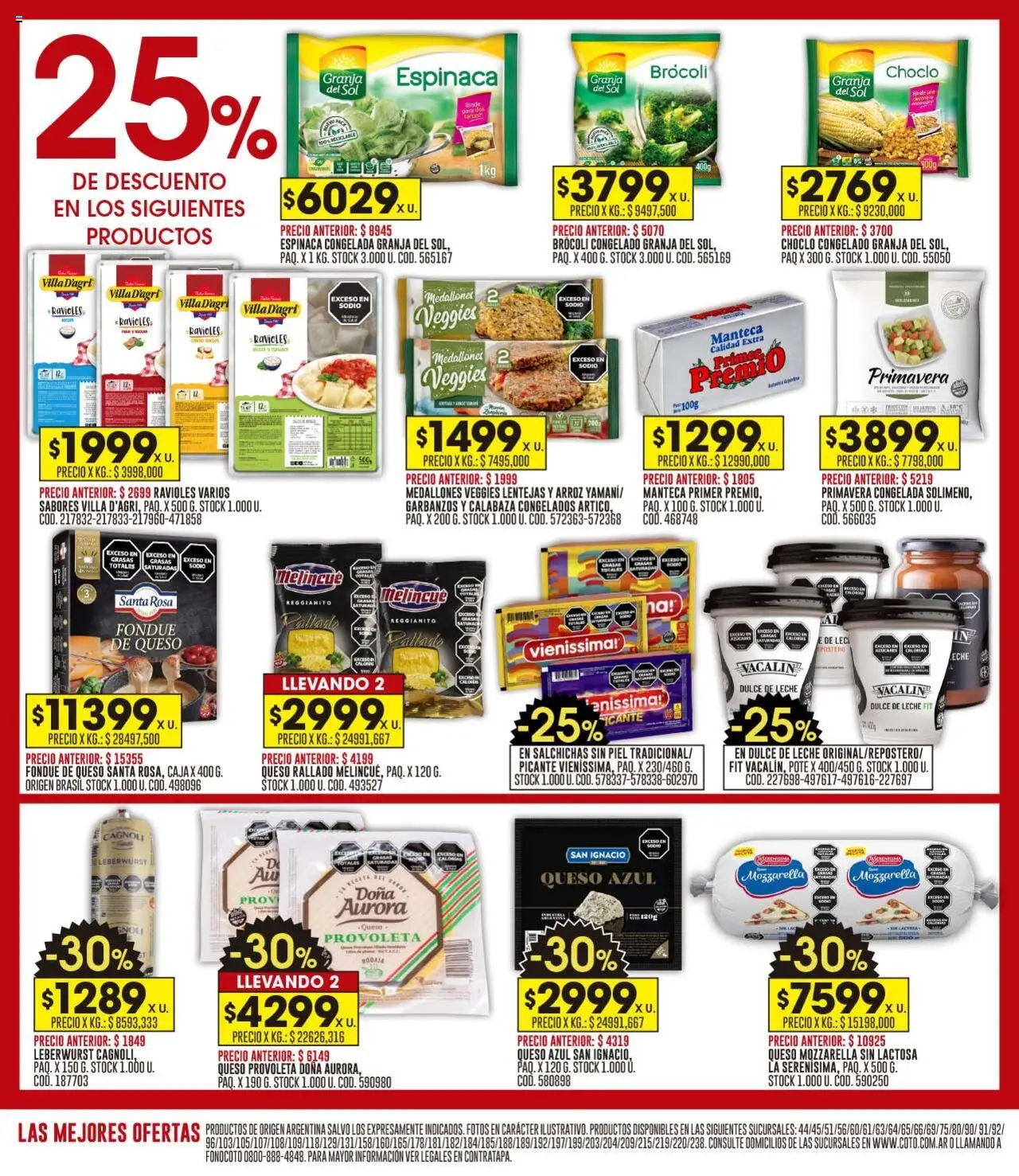 Coto ofertas │ válido desde el 18.08.2025 | Página: 8 | Productos: Choclo, Dulce de leche, Garbanzos, Arroz