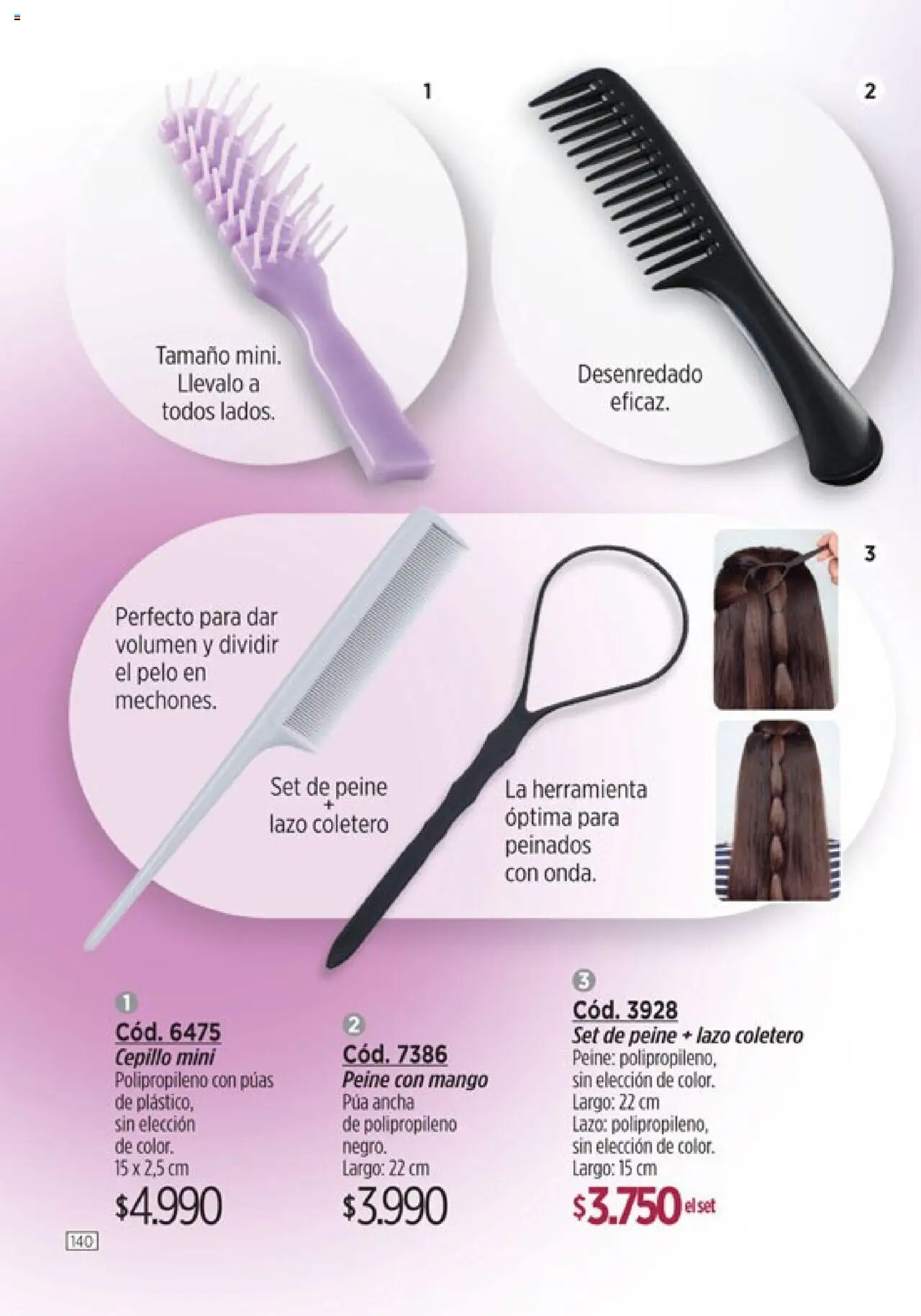 Catálogo Amodil Campaña 12 │ válido desde el 26.06.2025 | Página: 140 | Productos: Peine, Cepillo, Mango