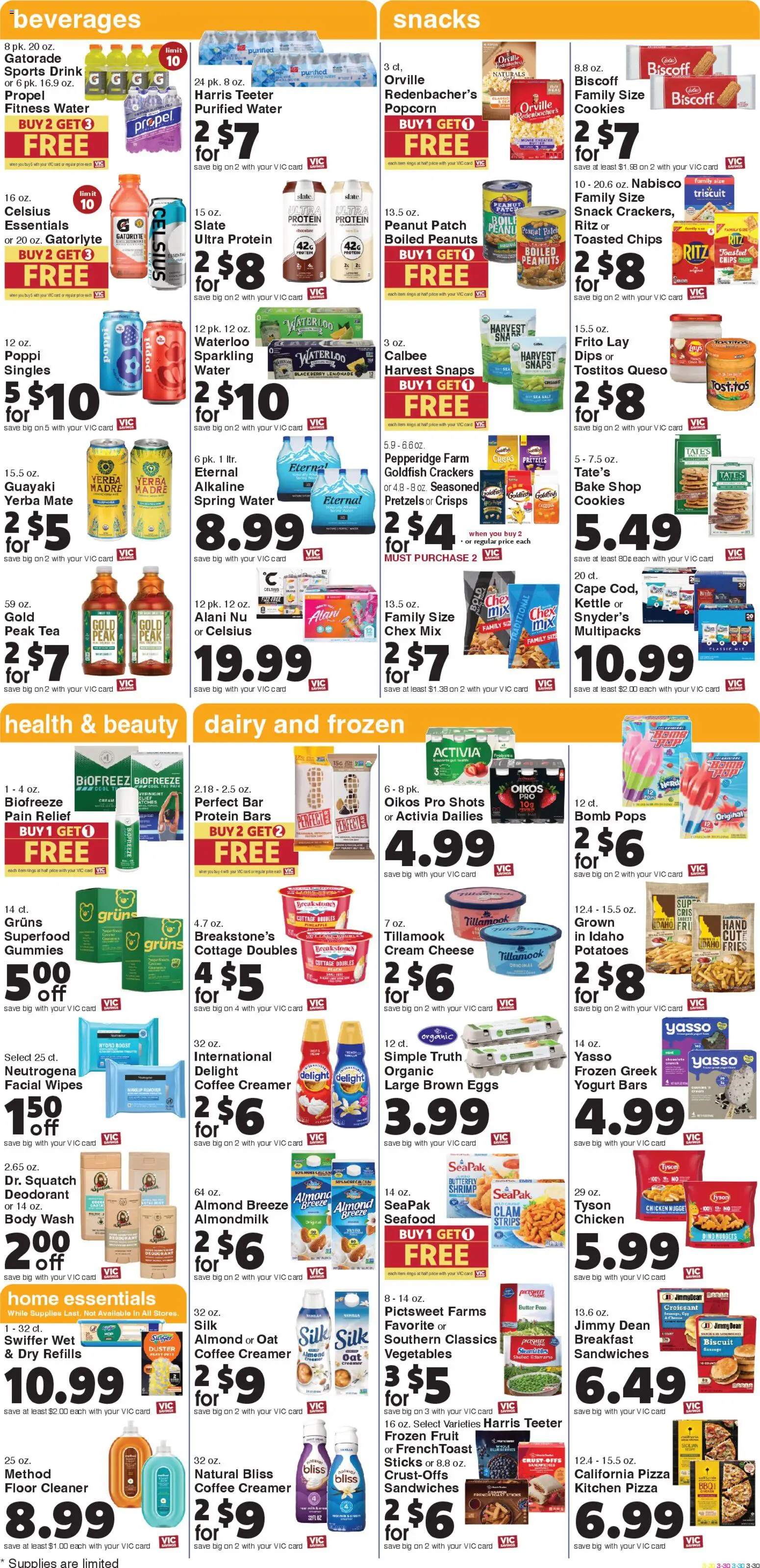 Harris Teeter Weekly Ad - SC - valid from 25.03.2026 | Page: 7 | Products: Yogurt, Tea, Cookies, Blueberries
