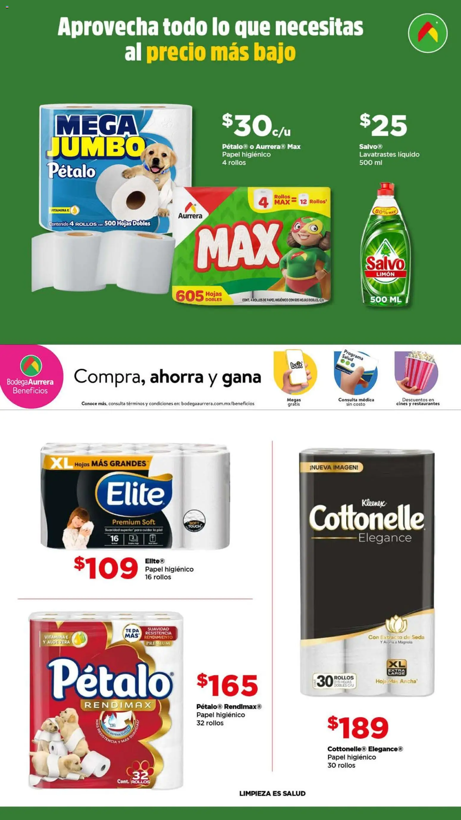 Nuevas ofertas de Bodega Aurrerá válidas en toda la República Mexicana desde el 22.04.2026. ¡Encuentra las mejores ofertas en Bodega Aurrerá folleto Ofertas! | Página: 3 | Productos: Limón, Papel higiénico, Té