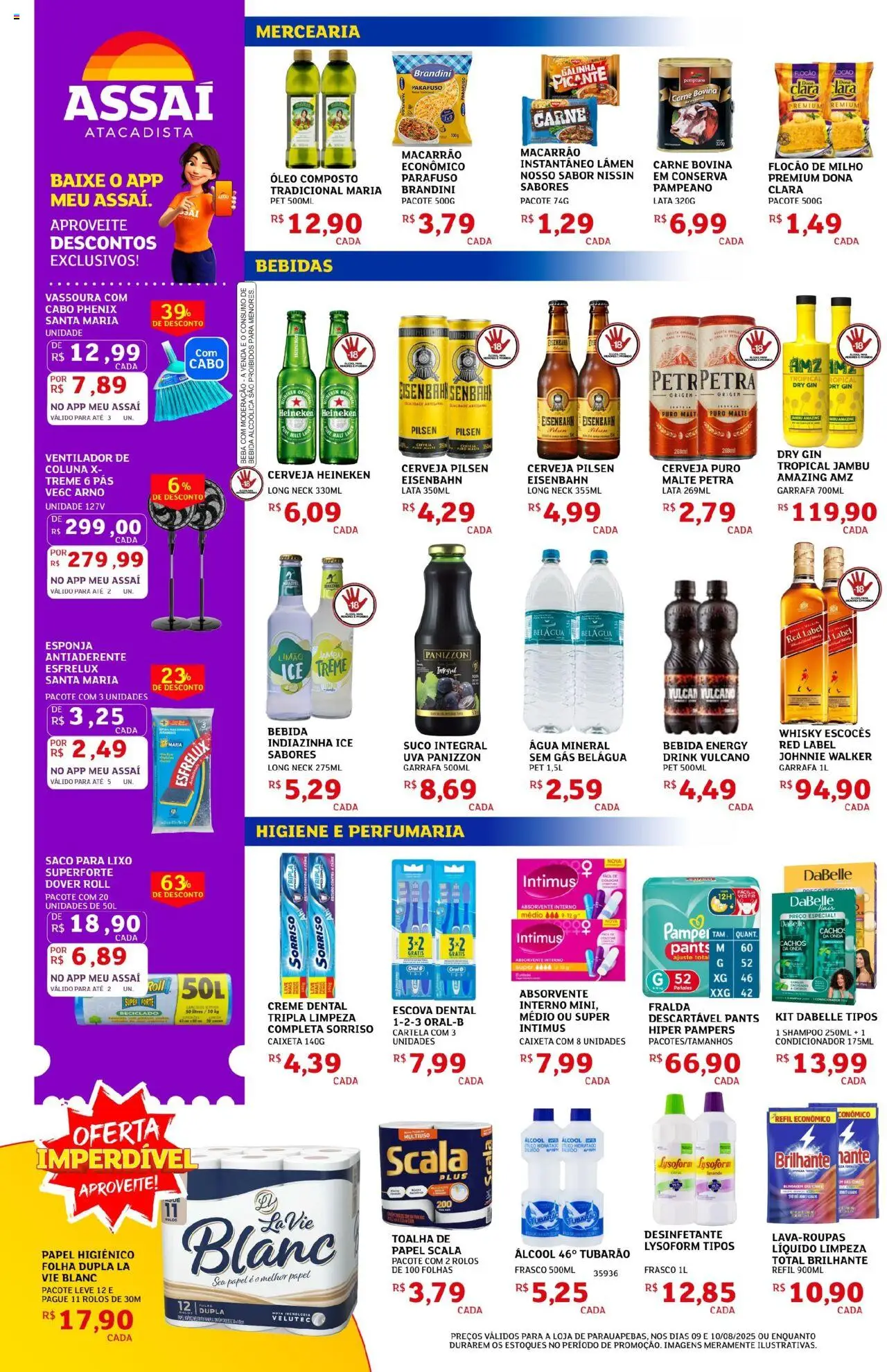Assaí Atacadista Folheto - válido de 09.08.2025 | Página: 2 | Produtos: Eisenbahn, Cerveja, Bebida, Absorvente