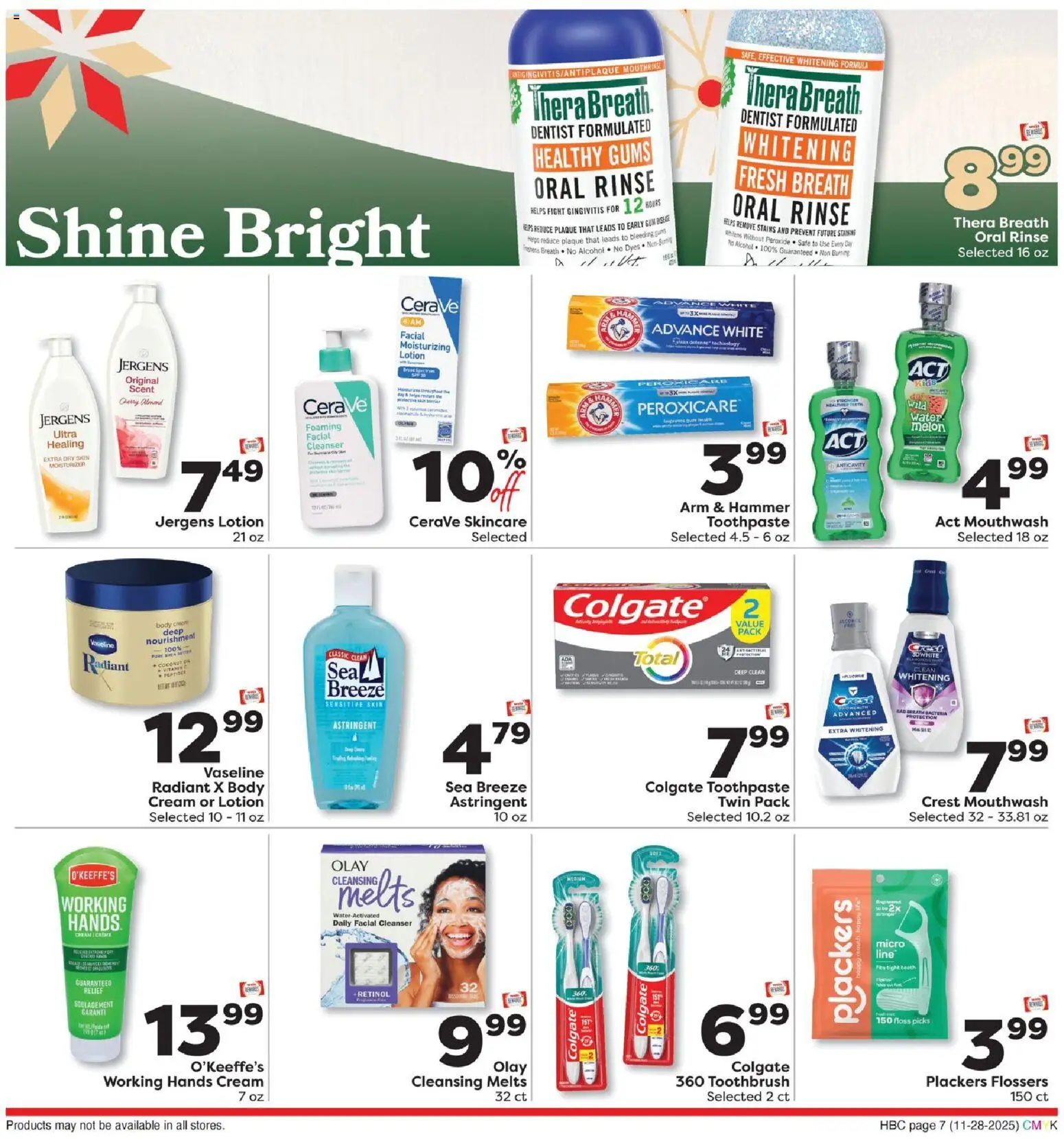 Weis Ad - valid from 28.11.2025 | Page: 7 | Products: Vitamin, Body cream, Mouthwash, Water